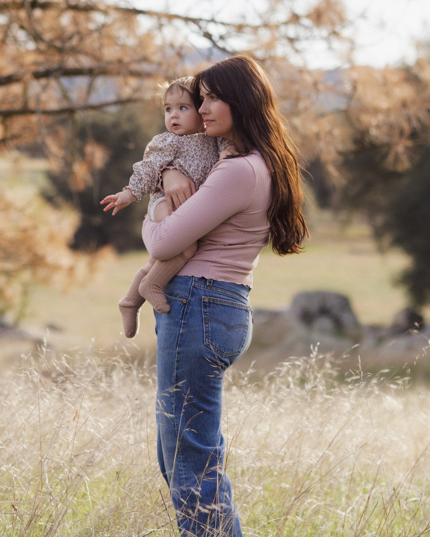 Women's Ribbed Long Sleeve Rosewood - Rylee + Cru | Kids Clothes | Trendy Baby Clothes | Modern Infant Outfits |