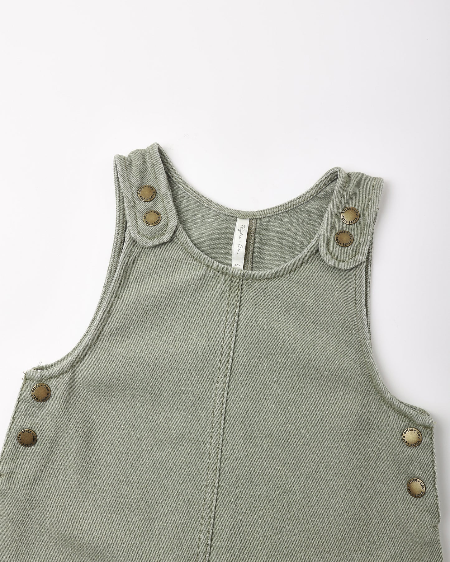 Odette Overall Dress Dark Sage - Rylee + Cru | Kids Clothes | Trendy Baby Clothes | Modern Infant Outfits |
