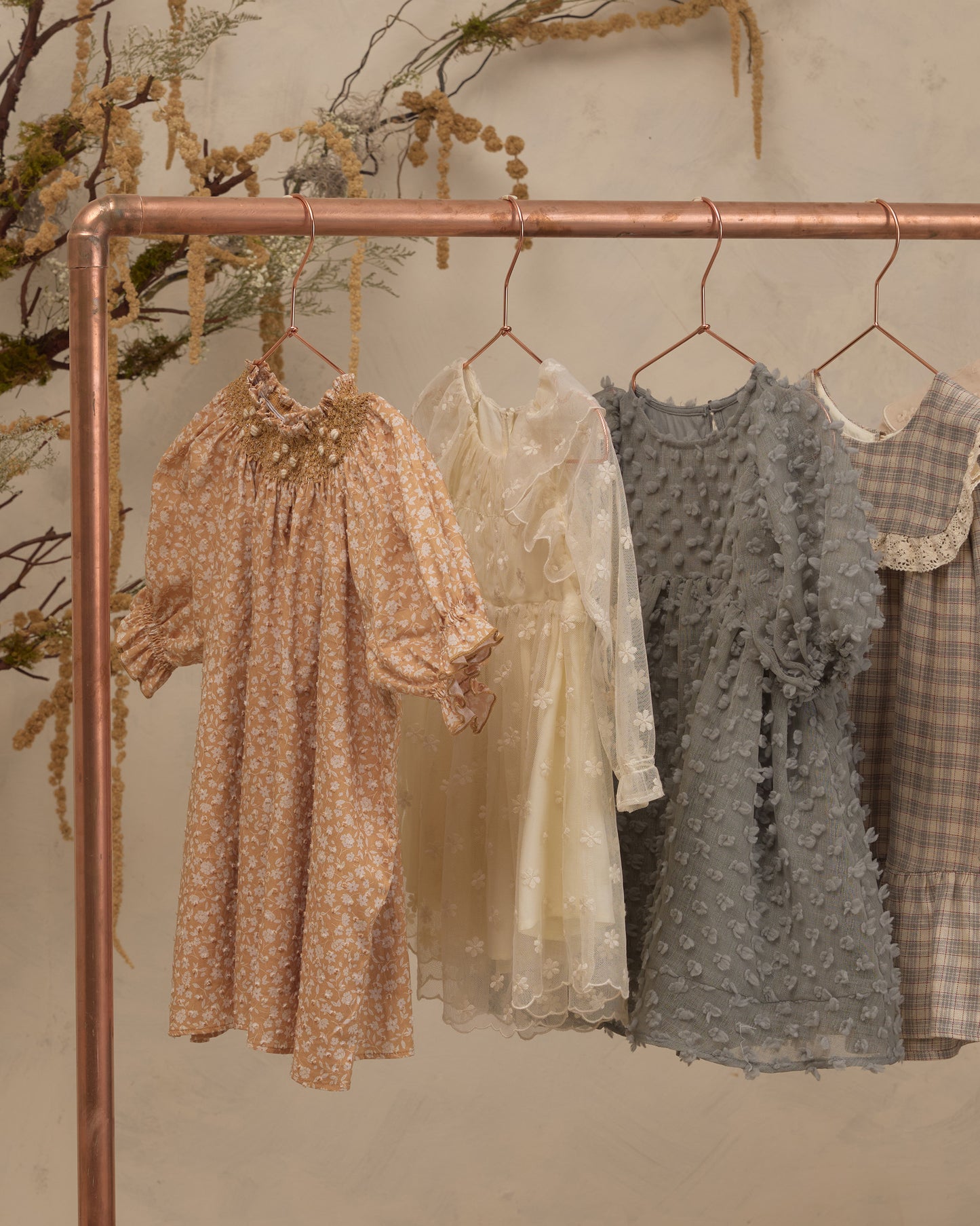 Celine Dress Embroidered Daisy - Rylee + Cru | Kids Clothes | Trendy Baby Clothes | Modern Infant Outfits |