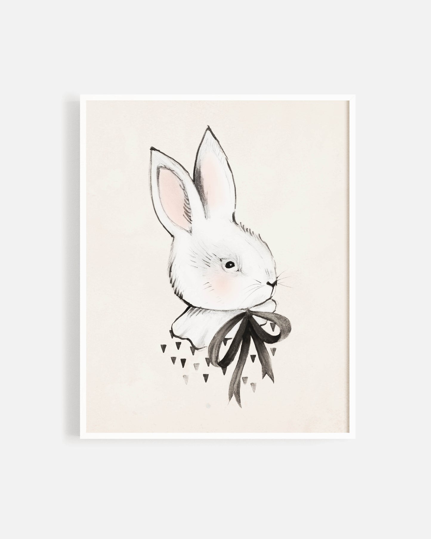 Art Print || Bunny & Bow - Rylee + Cru | Kids Clothes | Trendy Baby Clothes | Modern Infant Outfits |
