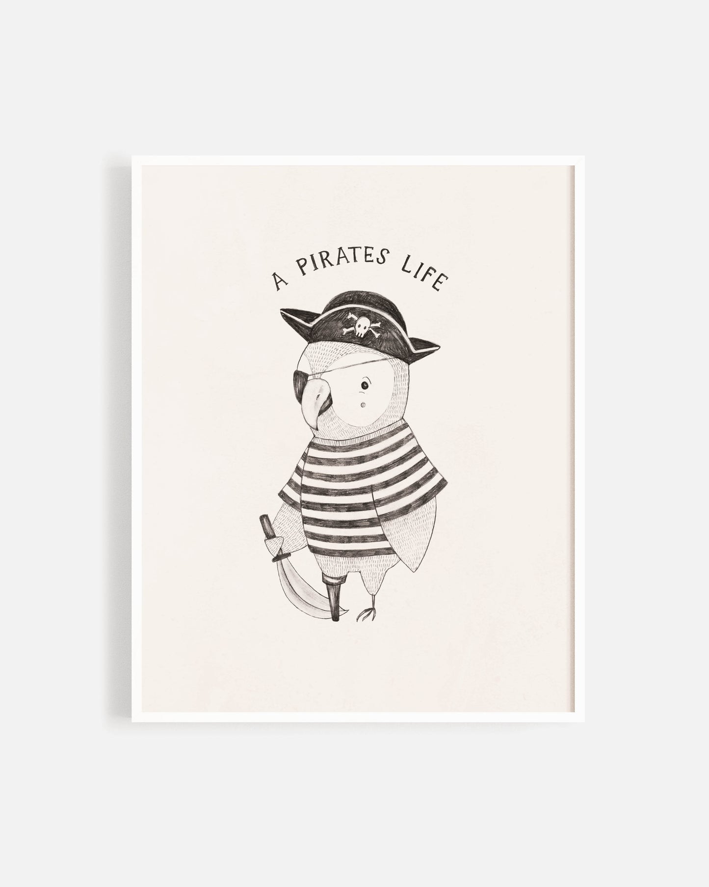 Art Print || Pirate Parrot - Rylee + Cru | Kids Clothes | Trendy Baby Clothes | Modern Infant Outfits |