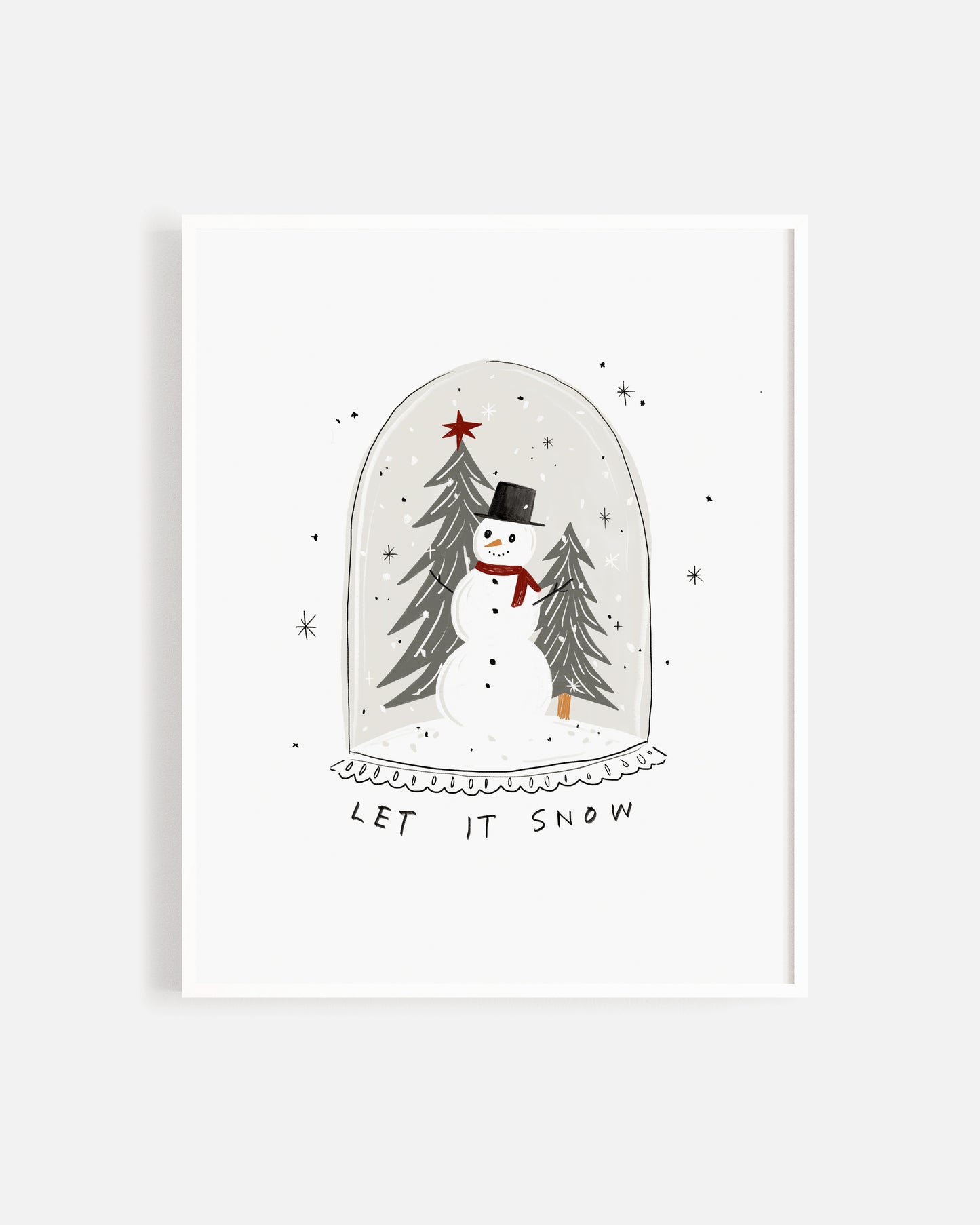 Art Print || Snowman - Rylee + Cru | Kids Clothes | Trendy Baby Clothes | Modern Infant Outfits |