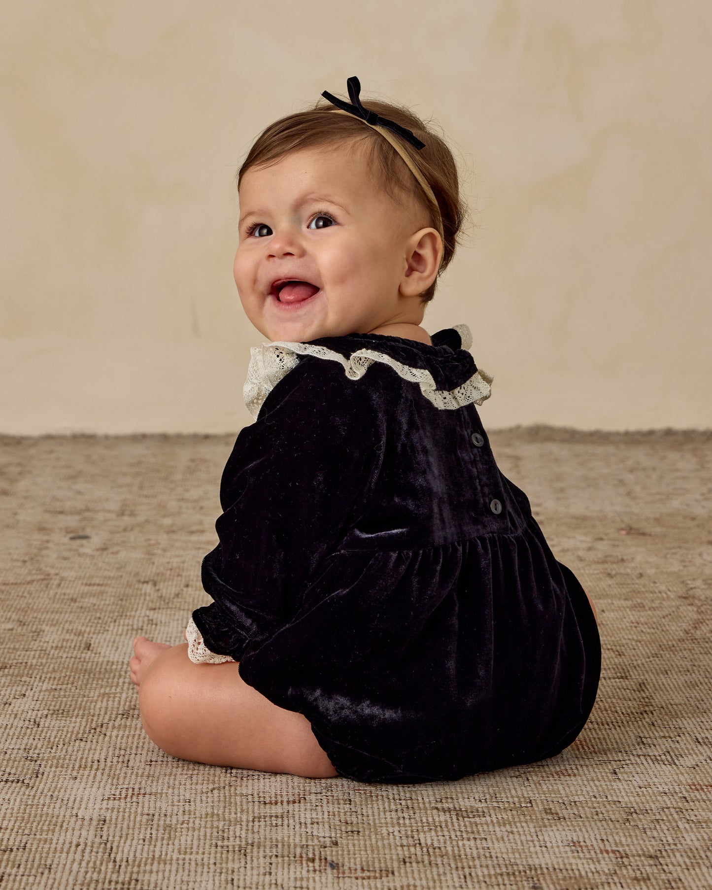 Baby Bow Headbands || Rose, Black - Rylee + Cru | Kids Clothes | Trendy Baby Clothes | Modern Infant Outfits |