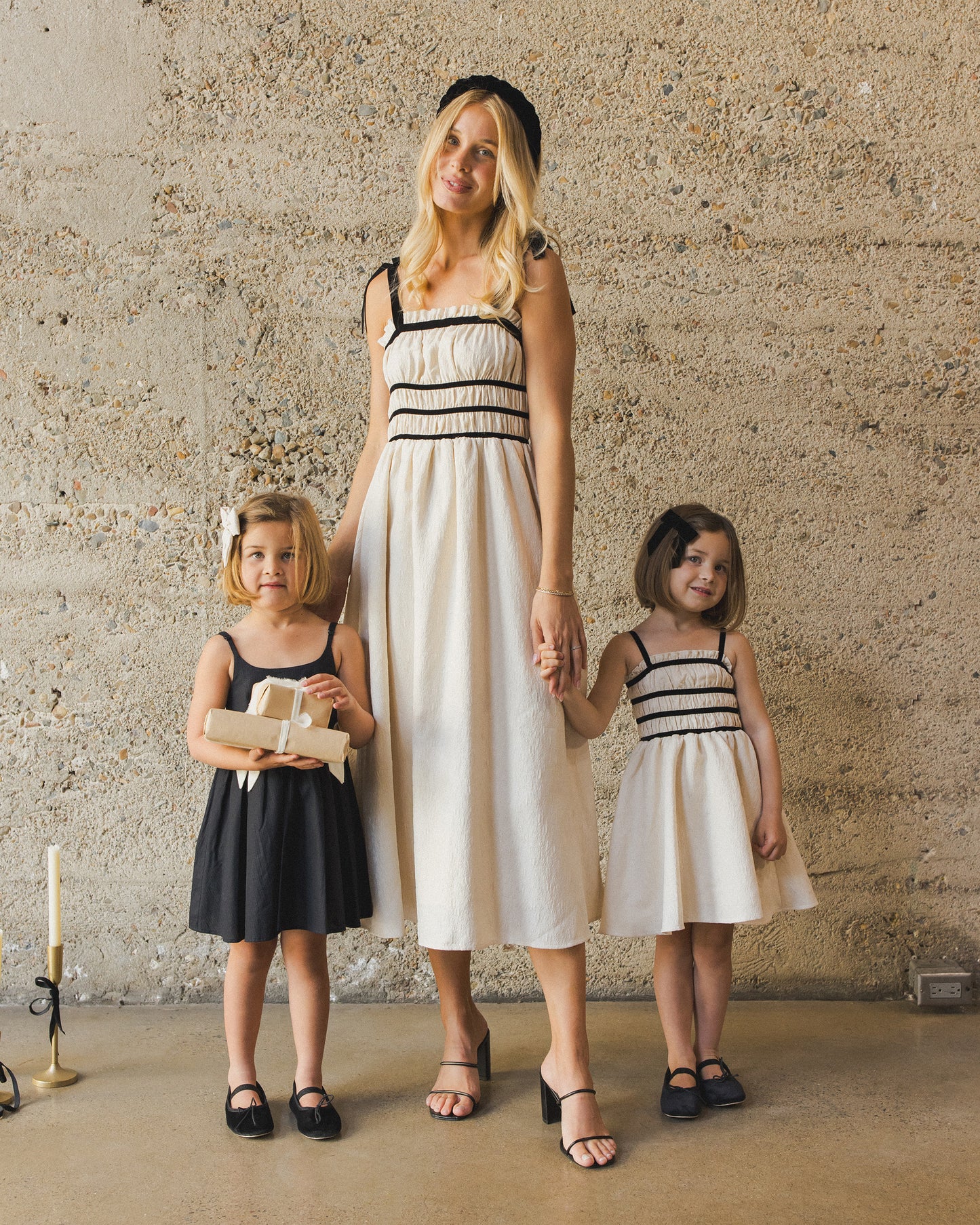 Annabelle Dress | Metallic Ivory - Rylee + Cru | Kids Clothes | Trendy Baby Clothes | Modern Infant Outfits |