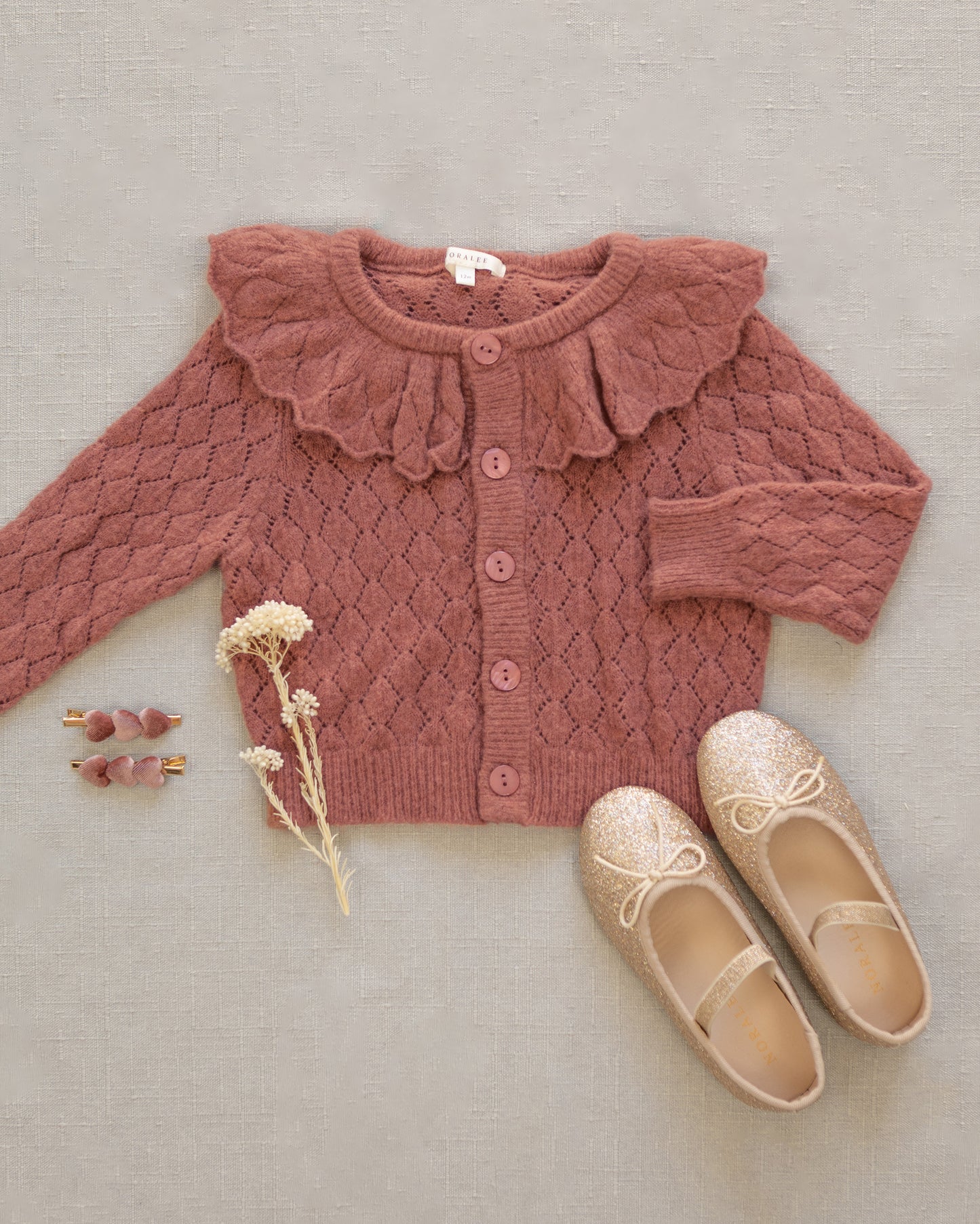 Ballet Flats Rose Gold Shimmer - Rylee + Cru | Kids Clothes | Trendy Baby Clothes | Modern Infant Outfits |