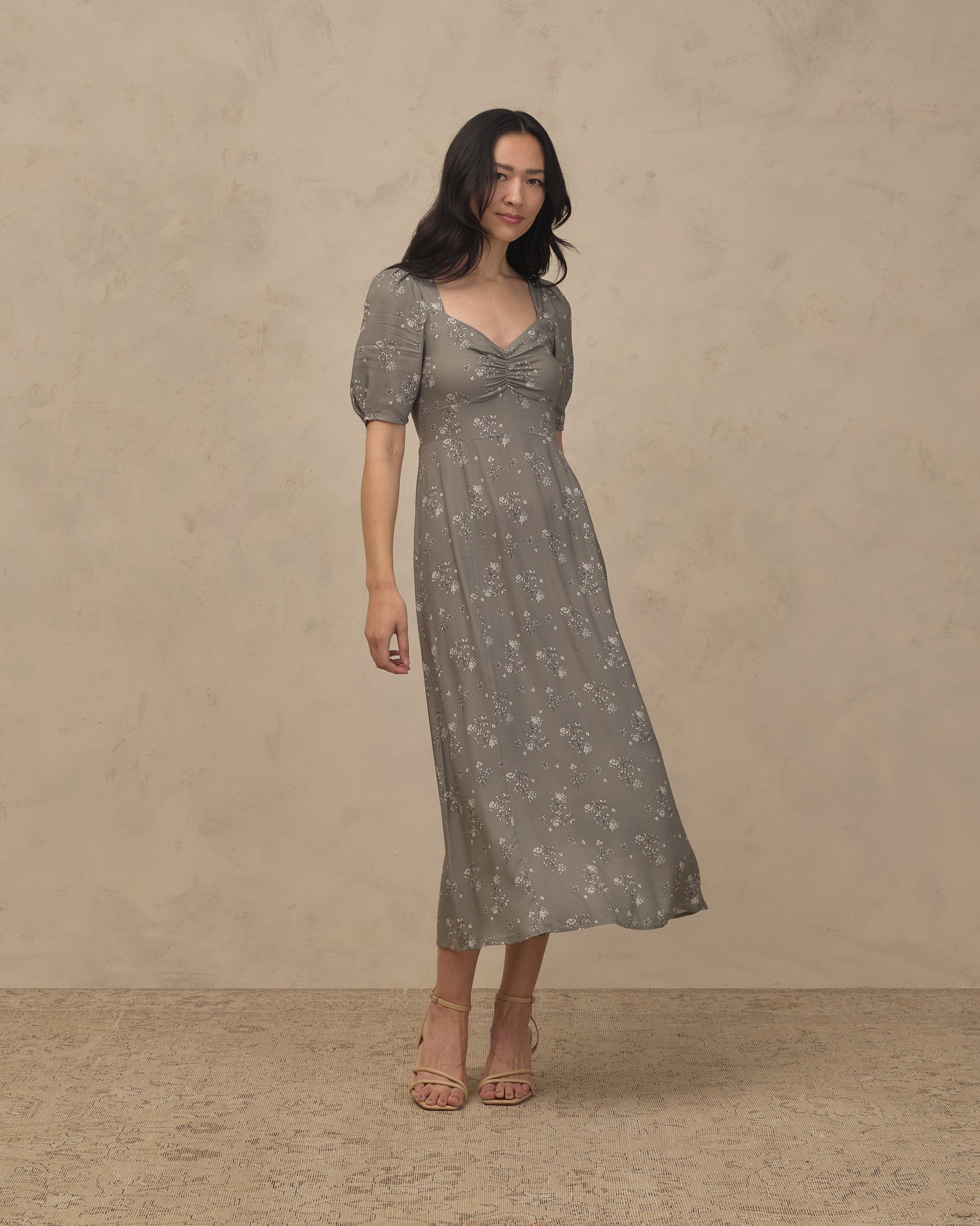 Women's Violet Dress Eucalyptus French Floral – Noralee