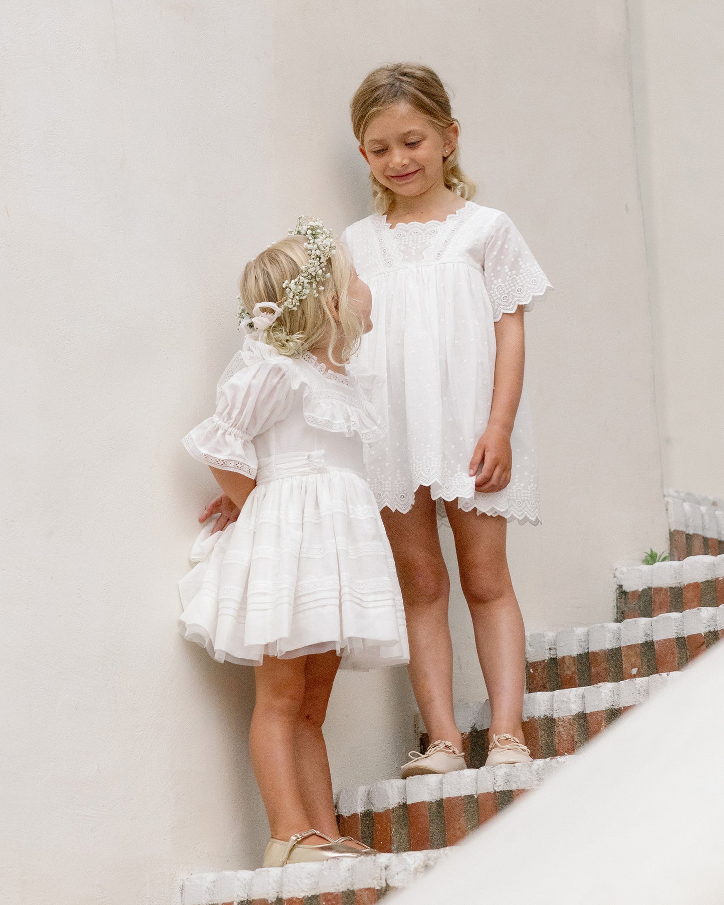 Eleanor Dress | White - Rylee + Cru | Kids Clothes | Trendy Baby Clothes | Modern Infant Outfits |