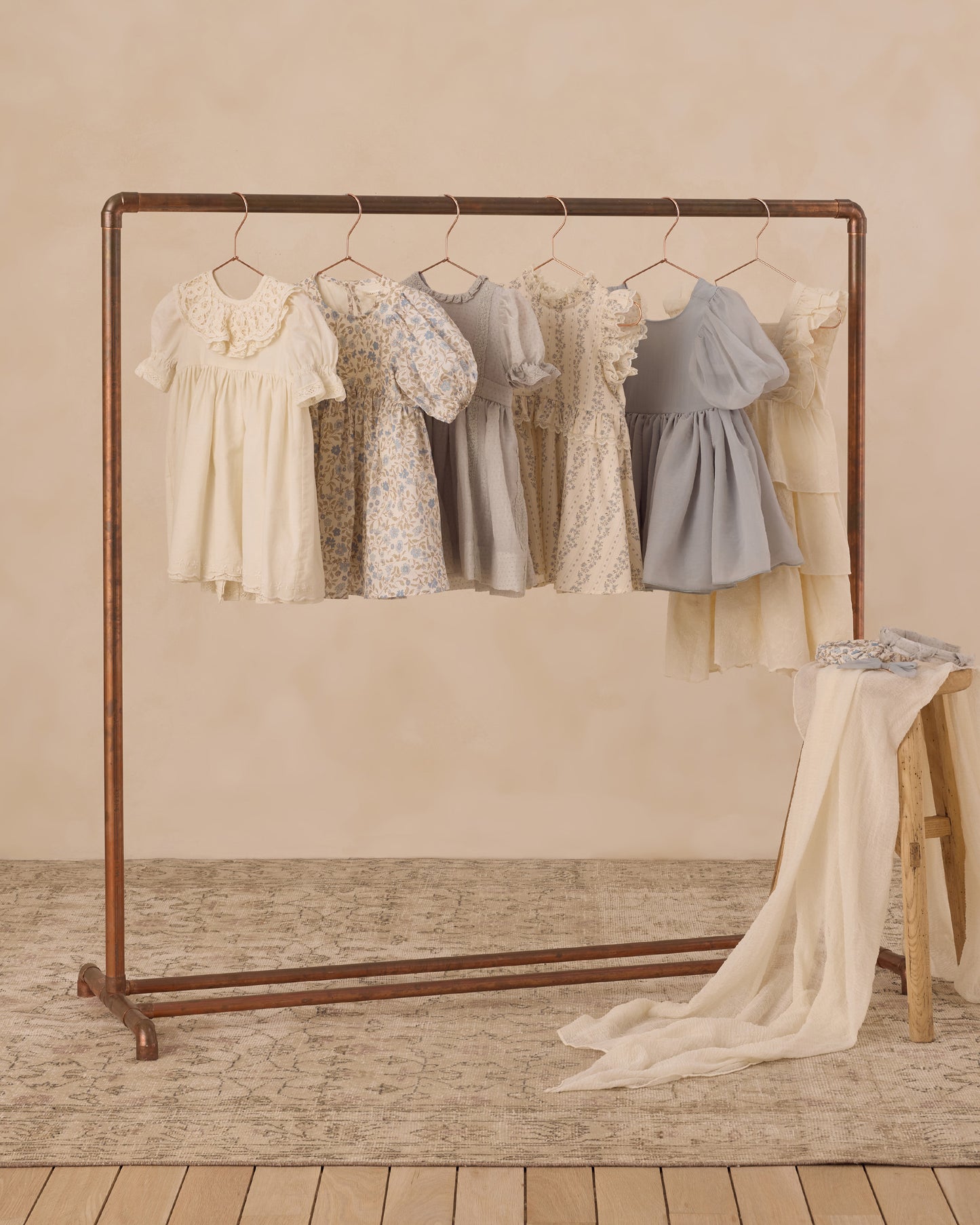 Amelia Dress | Ivory - Rylee + Cru | Kids Clothes | Trendy Baby Clothes | Modern Infant Outfits |