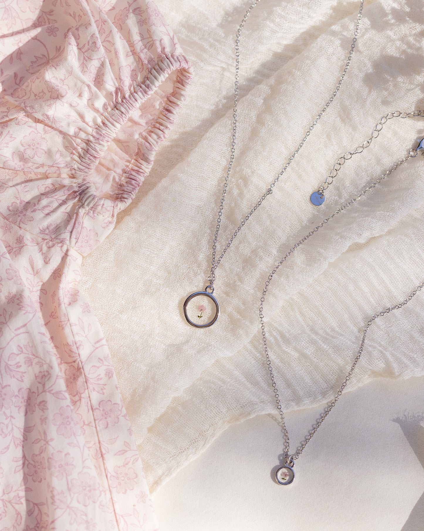 Petal Garden Necklace Mama + Mini Bundle White Gold - Rylee + Cru | Kids Clothes | Trendy Baby Clothes | Modern Infant Outfits |