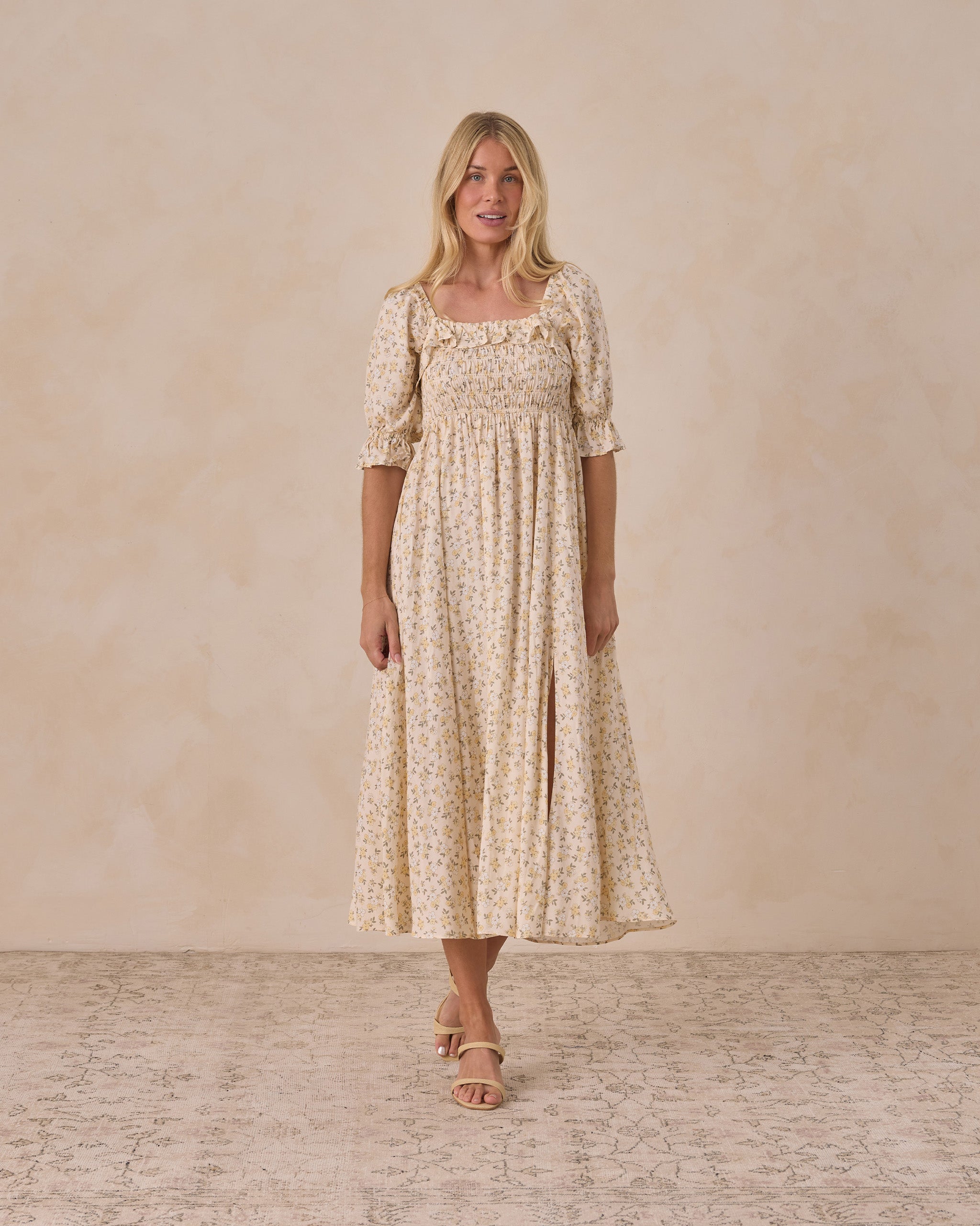 noralee dresses Clara Dress Meet Noralee Women's Birdie Dress Lemon Meadow