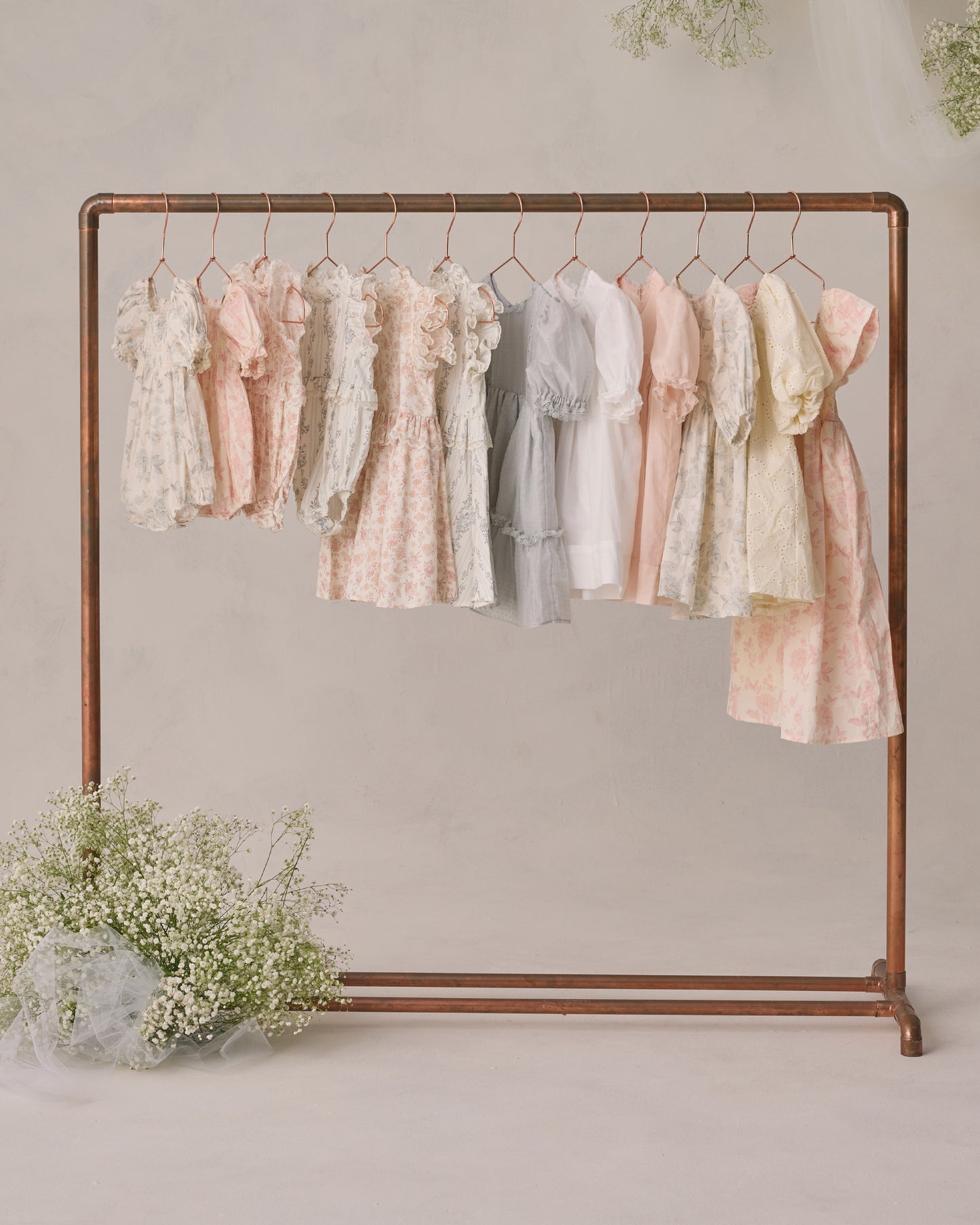Hazel Romper Blush English Rose - Rylee + Cru | Kids Clothes | Trendy Baby Clothes | Modern Infant Outfits |