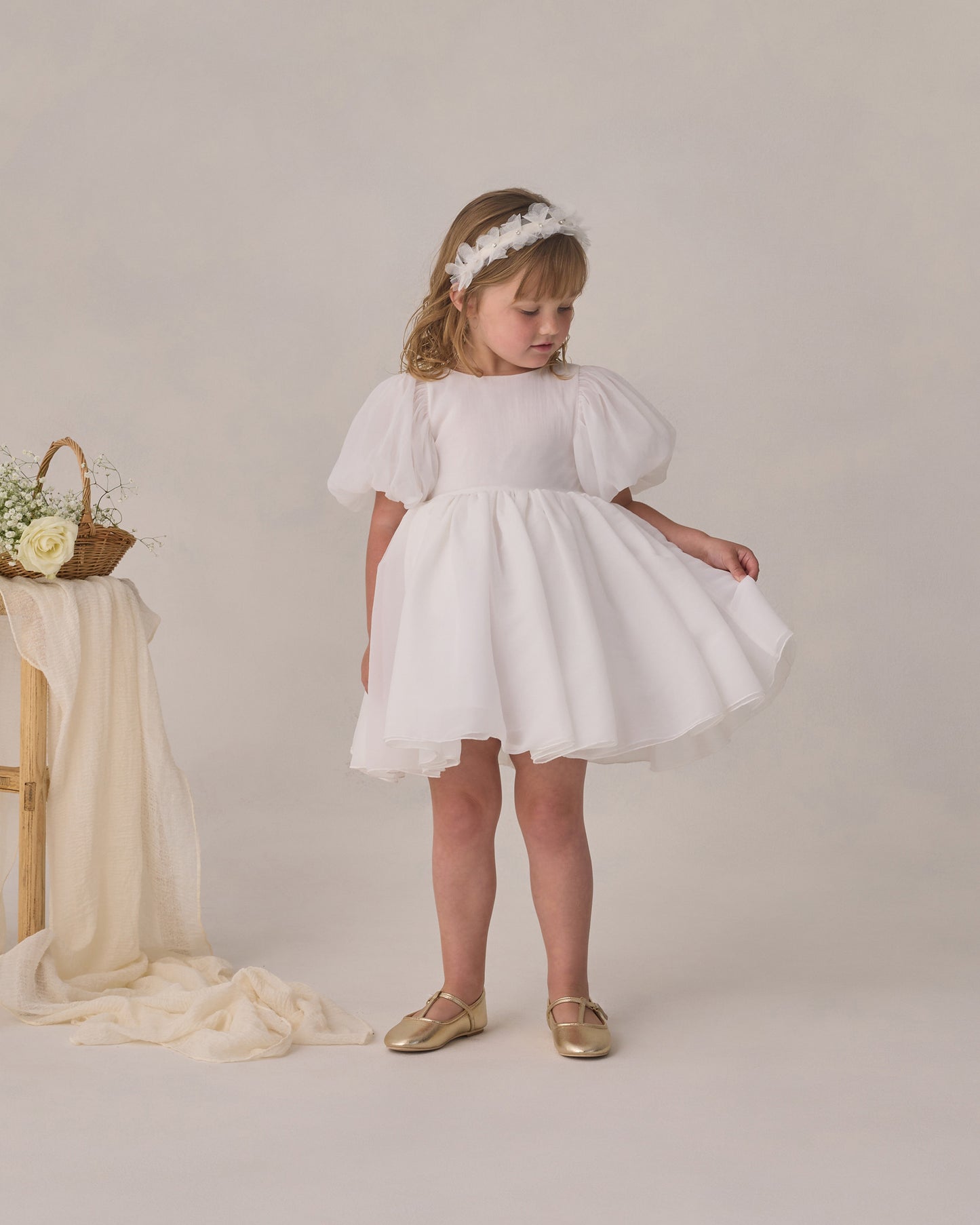 Sofia Dress White - Rylee + Cru | Kids Clothes | Trendy Baby Clothes | Modern Infant Outfits |