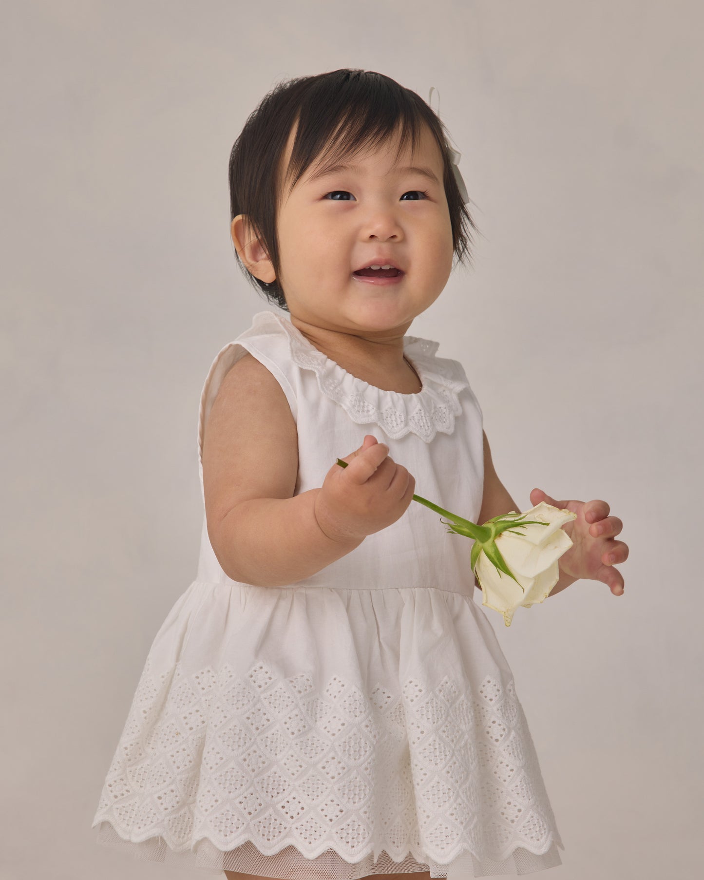 Georgia Dress White - Rylee + Cru | Kids Clothes | Trendy Baby Clothes | Modern Infant Outfits |