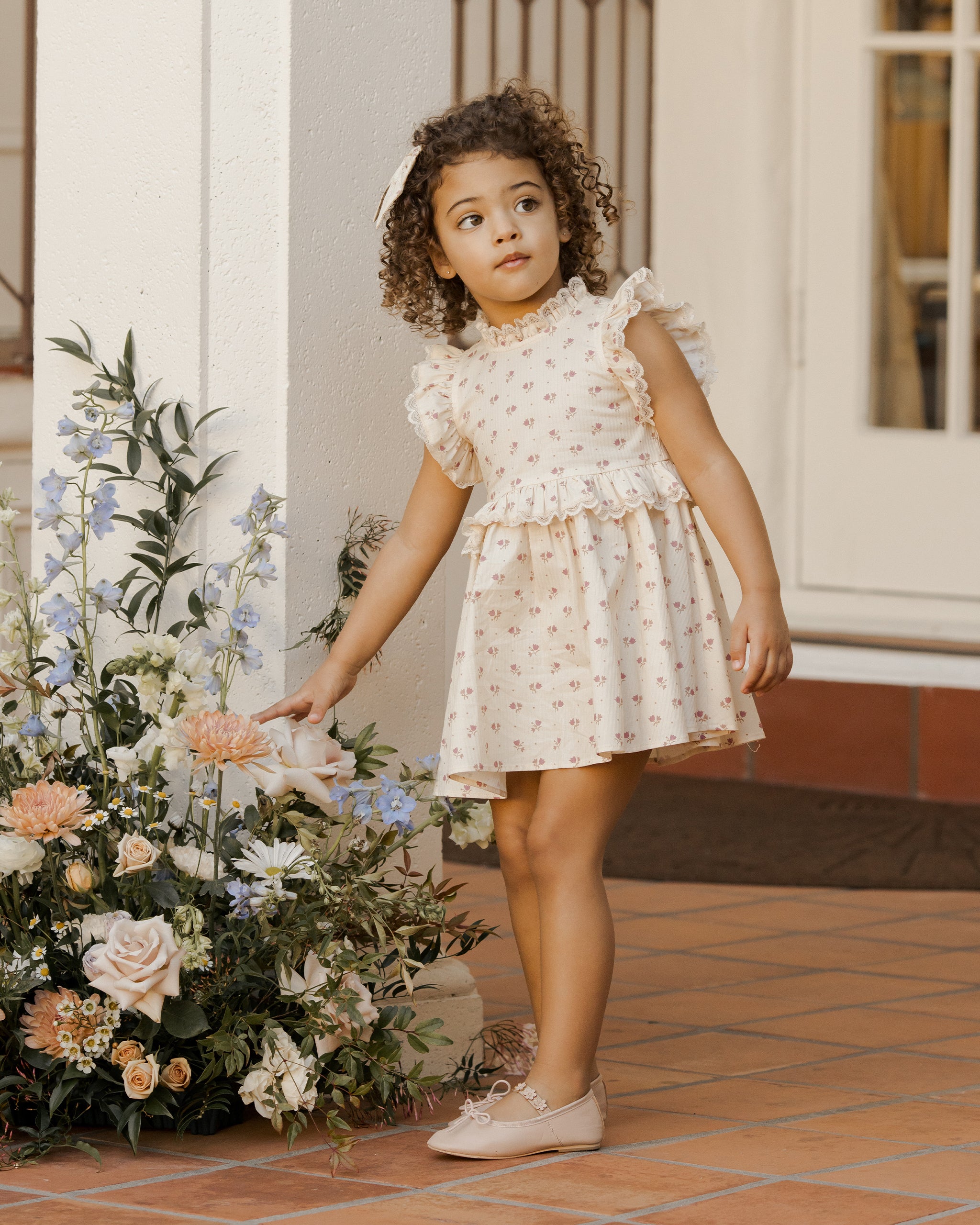 Alice Dress || Tulips - Rylee + Cru | Kids Clothes | Trendy Baby Clothes | Modern Infant Outfits |