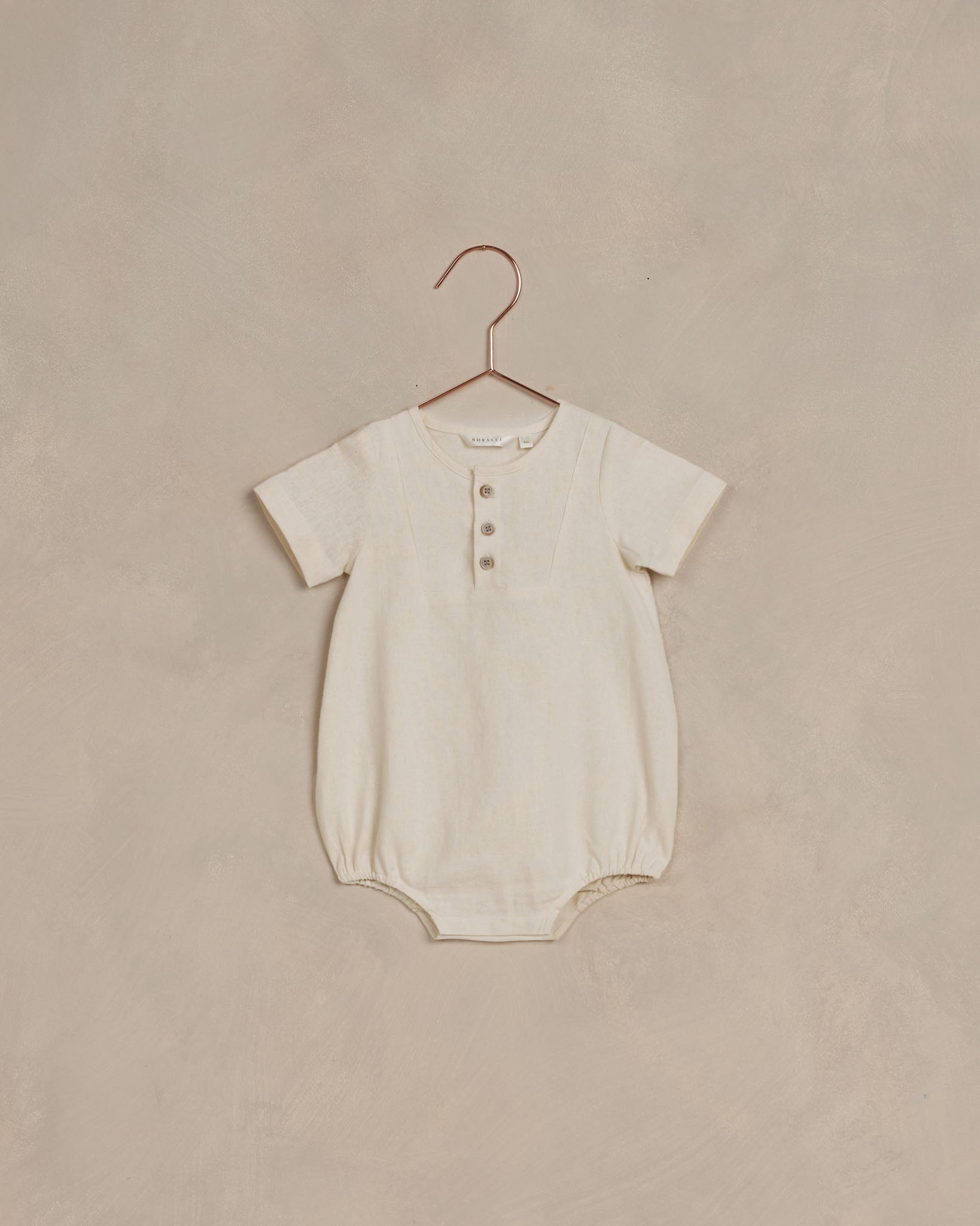 Beau Romper || Natural - Rylee + Cru | Kids Clothes | Trendy Baby Clothes | Modern Infant Outfits |
