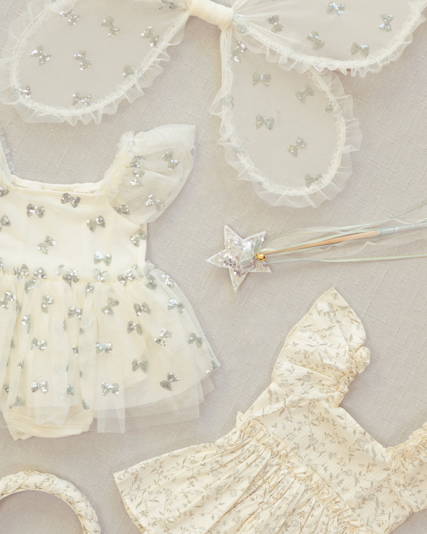 Fairy Set Sky Sequin Bows - Rylee + Cru | Kids Clothes | Trendy Baby Clothes | Modern Infant Outfits |
