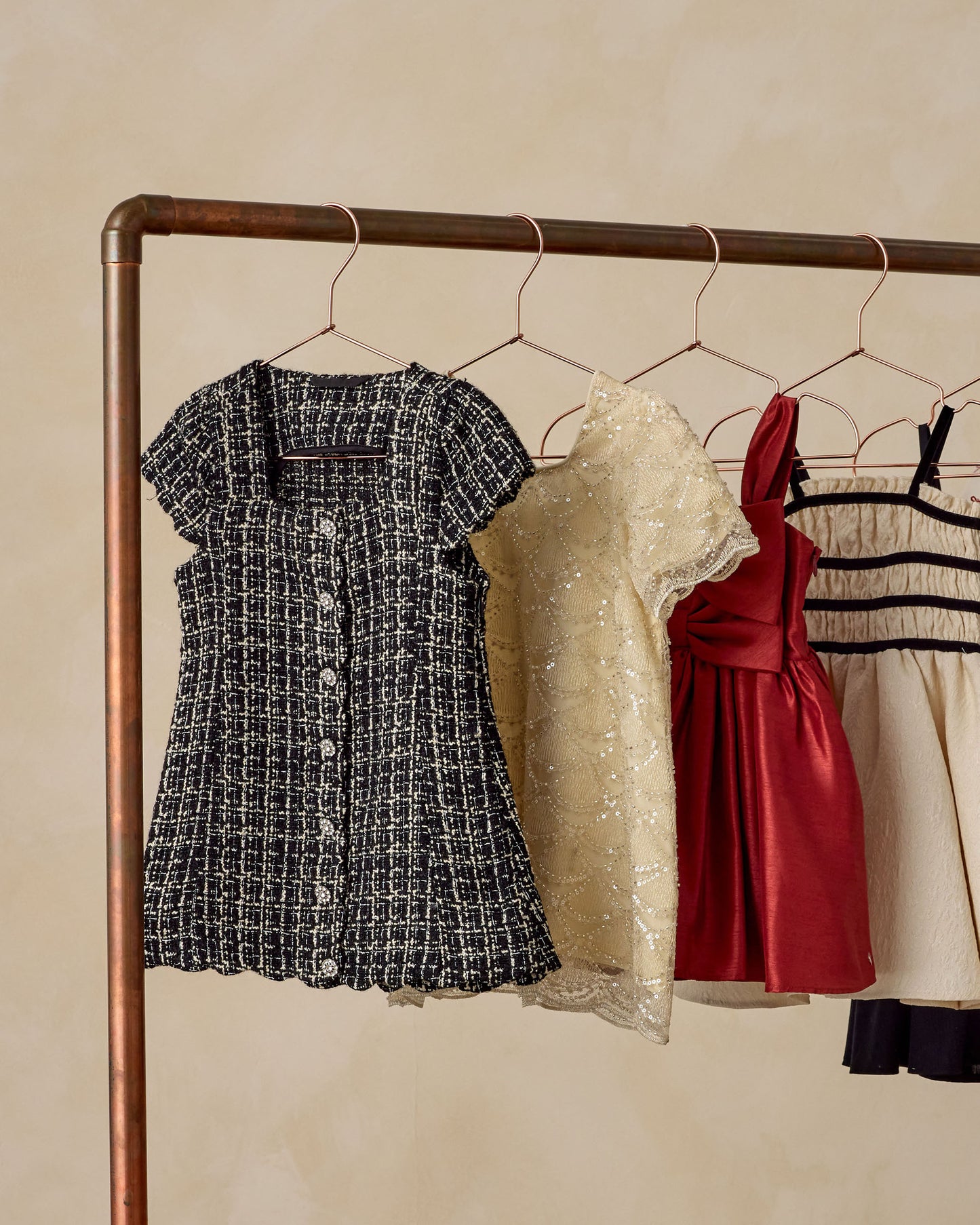 Gabrielle Dress | Black - Rylee + Cru | Kids Clothes | Trendy Baby Clothes | Modern Infant Outfits |