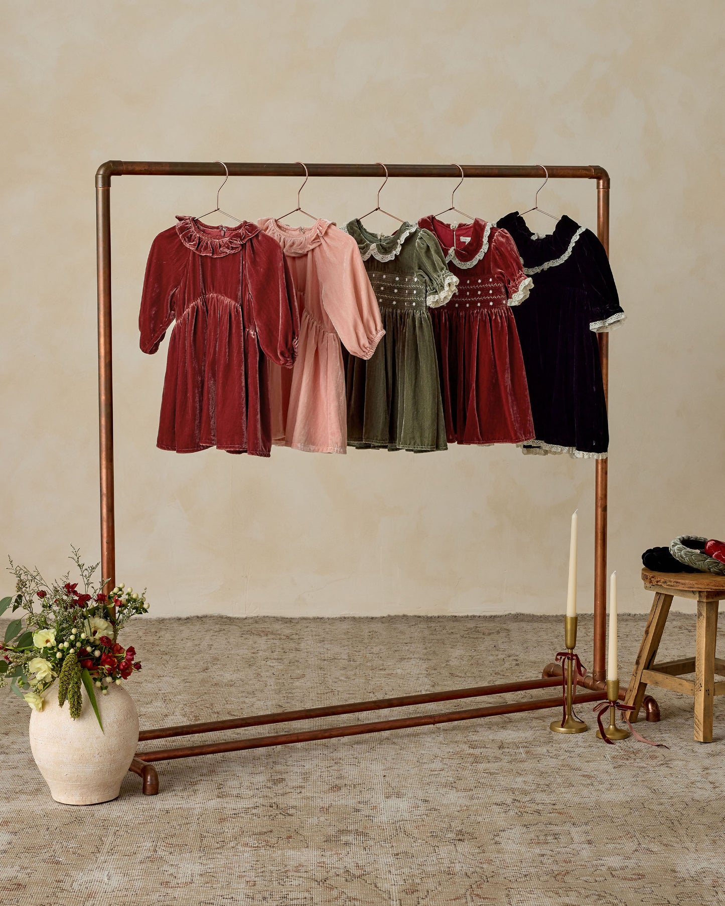 Adeline Dress | Ruby - Rylee + Cru | Kids Clothes | Trendy Baby Clothes | Modern Infant Outfits |