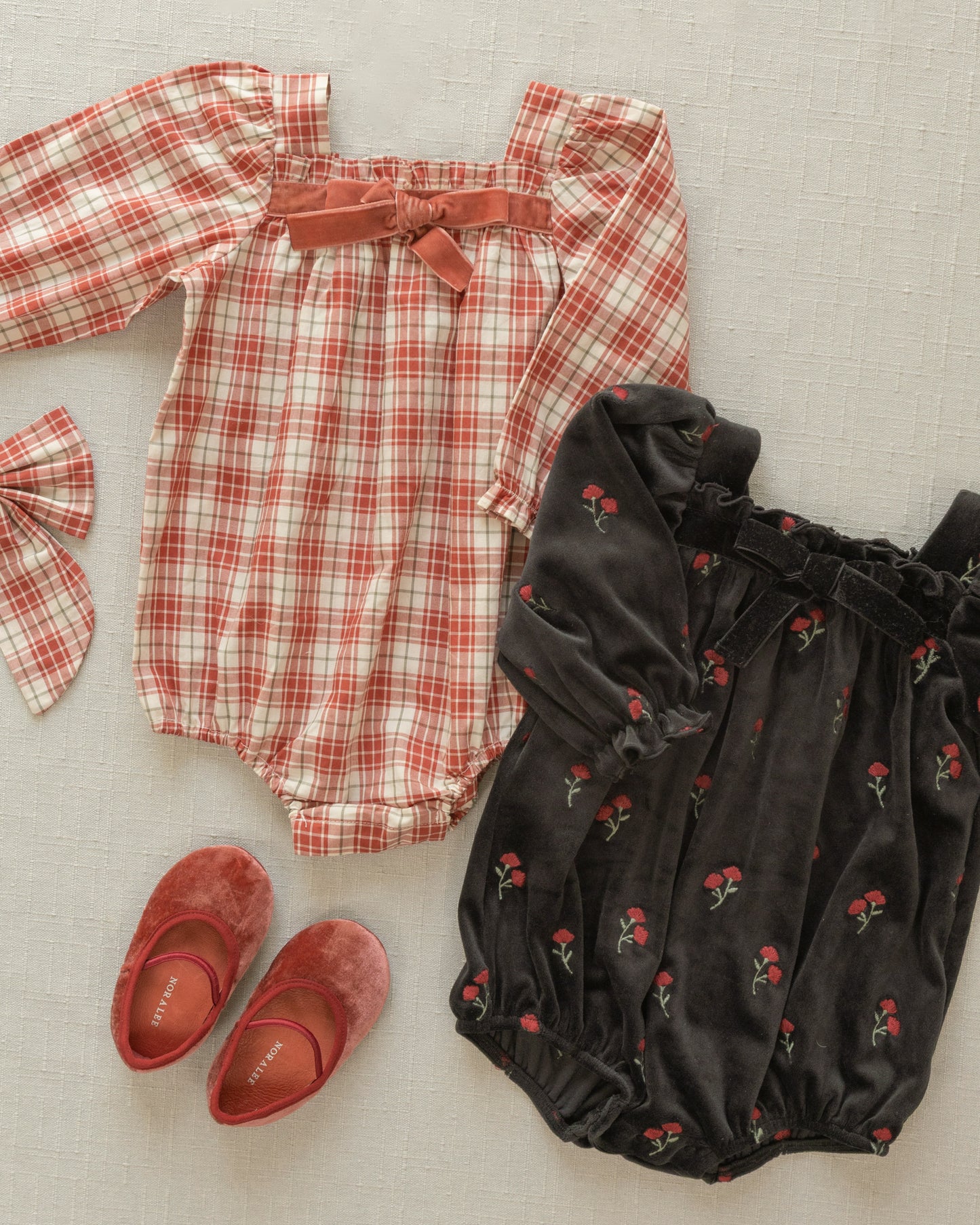 Everly Bow | Holiday Tartan - Rylee + Cru | Kids Clothes | Trendy Baby Clothes | Modern Infant Outfits |