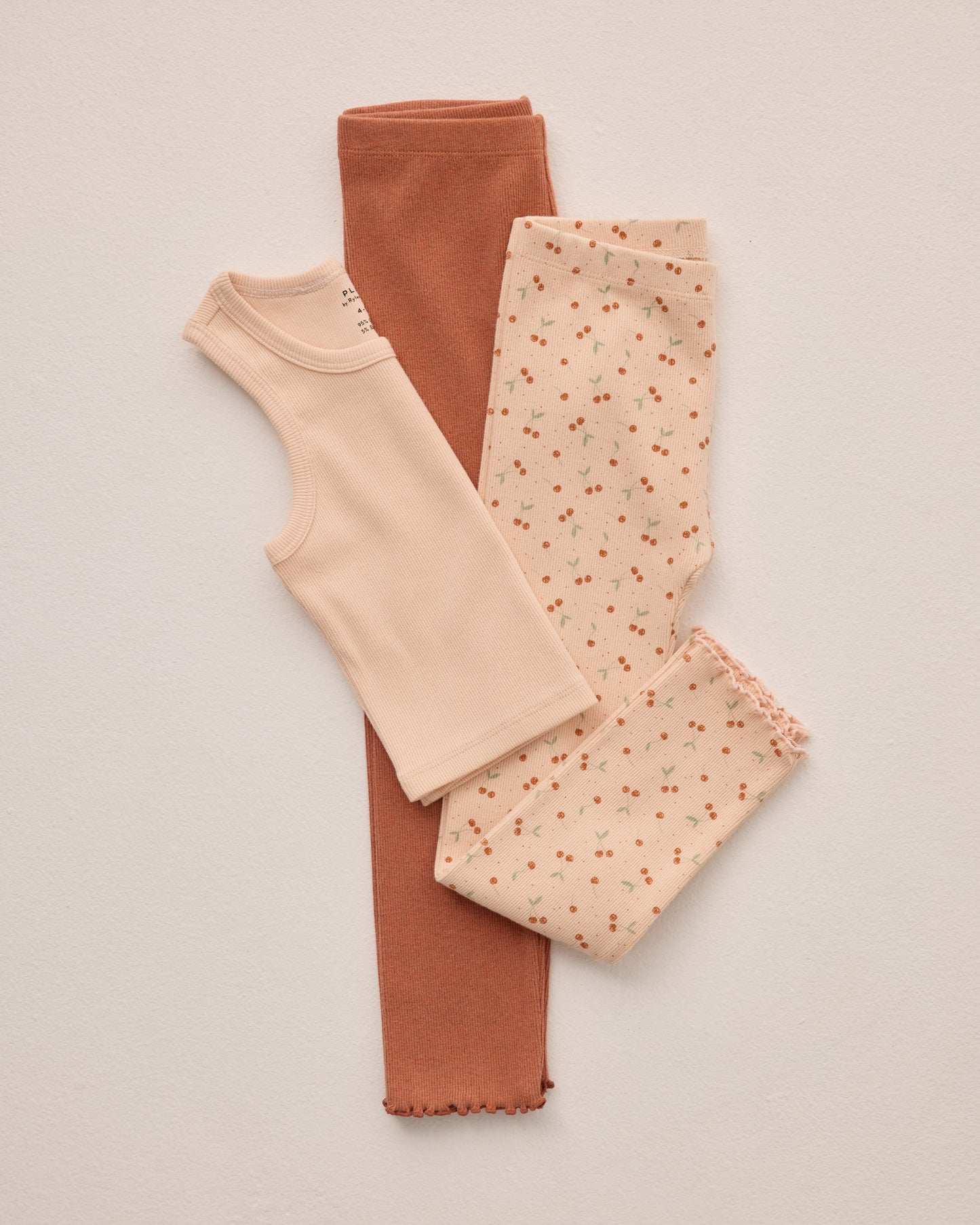 Ribbed Legging Set || Cherries, Poppy - Rylee + Cru | Kids Clothes | Trendy Baby Clothes | Modern Infant Outfits |