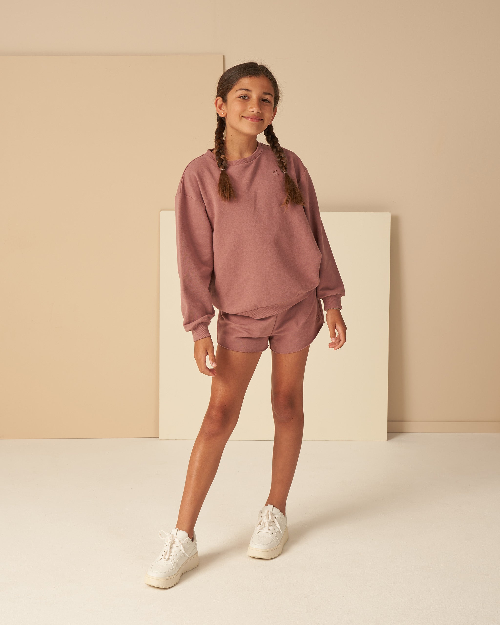 Relaxed Sweatshirt || Mulberry - Rylee + Cru | Kids Clothes | Trendy Baby Clothes | Modern Infant Outfits |