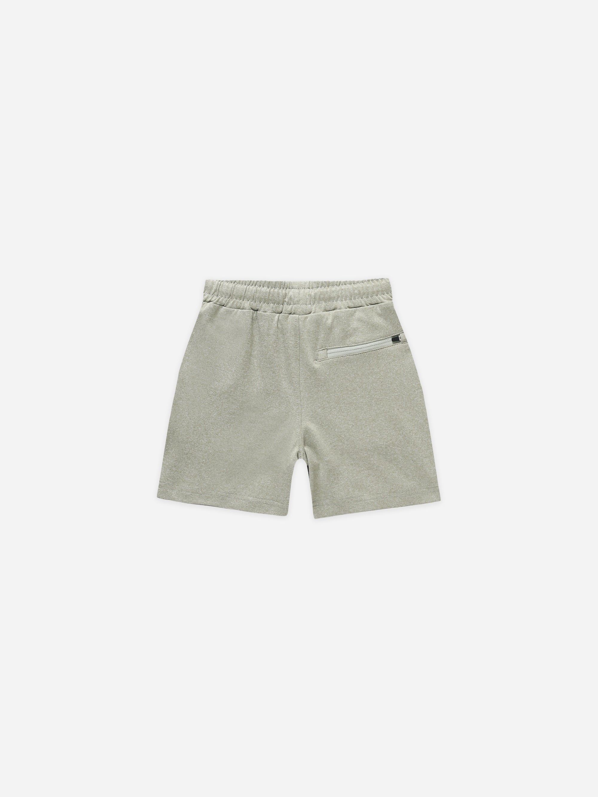 Oceanside Tech Short || Heathered Sage - Rylee + Cru | Kids Clothes | Trendy Baby Clothes | Modern Infant Outfits |