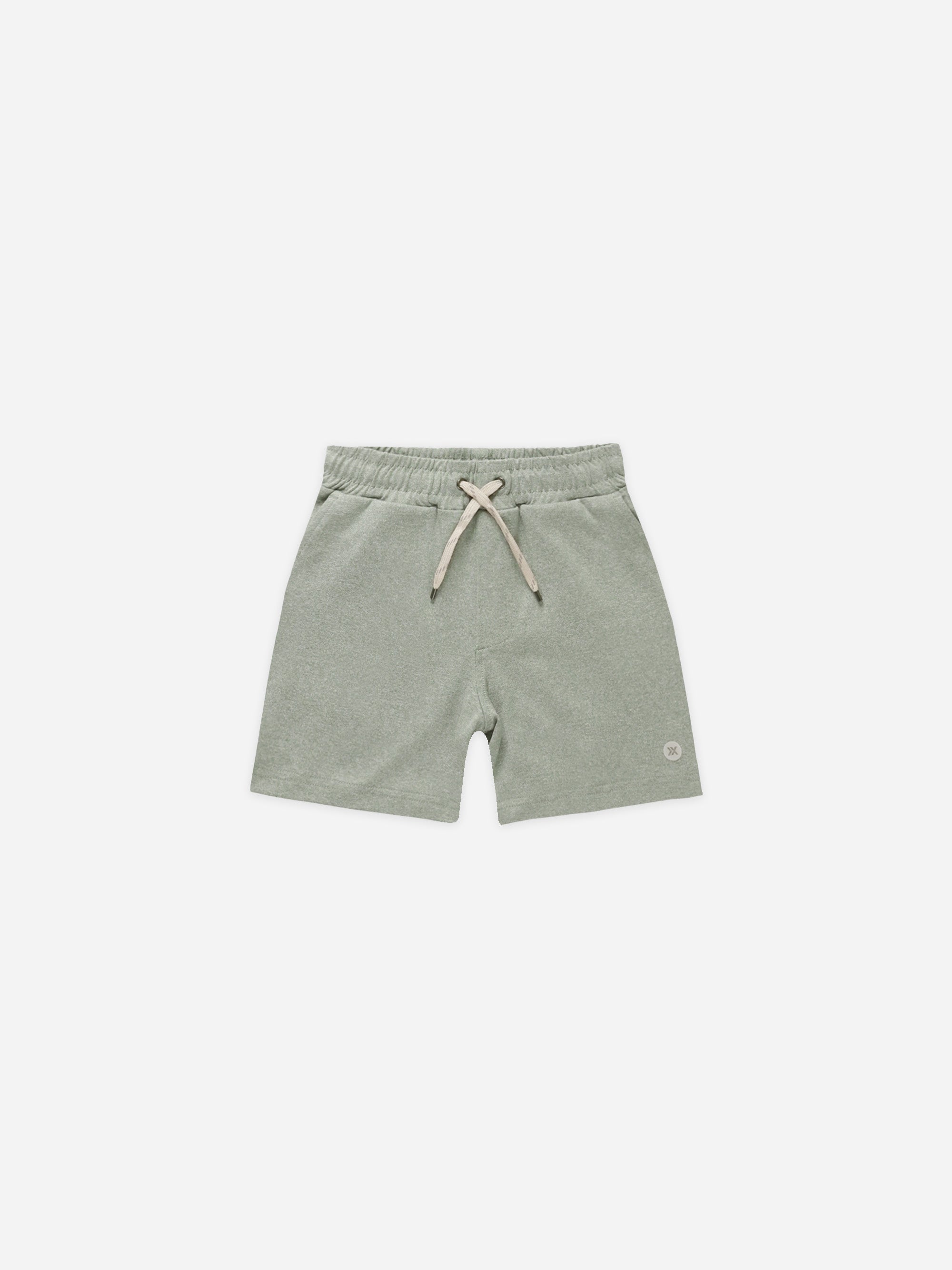 Oceanside Tech Short || Heathered Aqua - Rylee + Cru | Kids Clothes | Trendy Baby Clothes | Modern Infant Outfits |