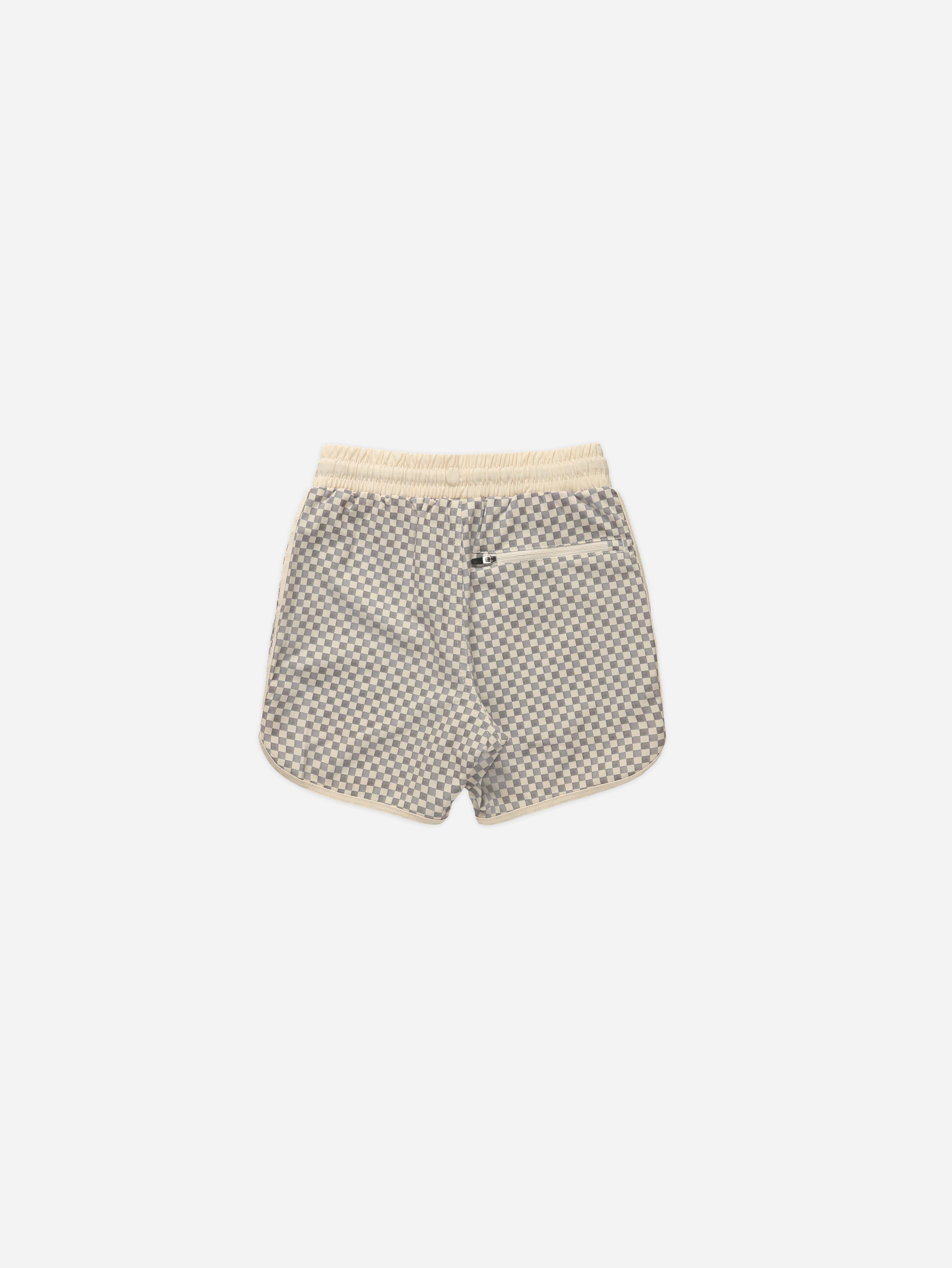 Del Mar Short || Grey Micro Check - Rylee + Cru | Kids Clothes | Trendy Baby Clothes | Modern Infant Outfits |