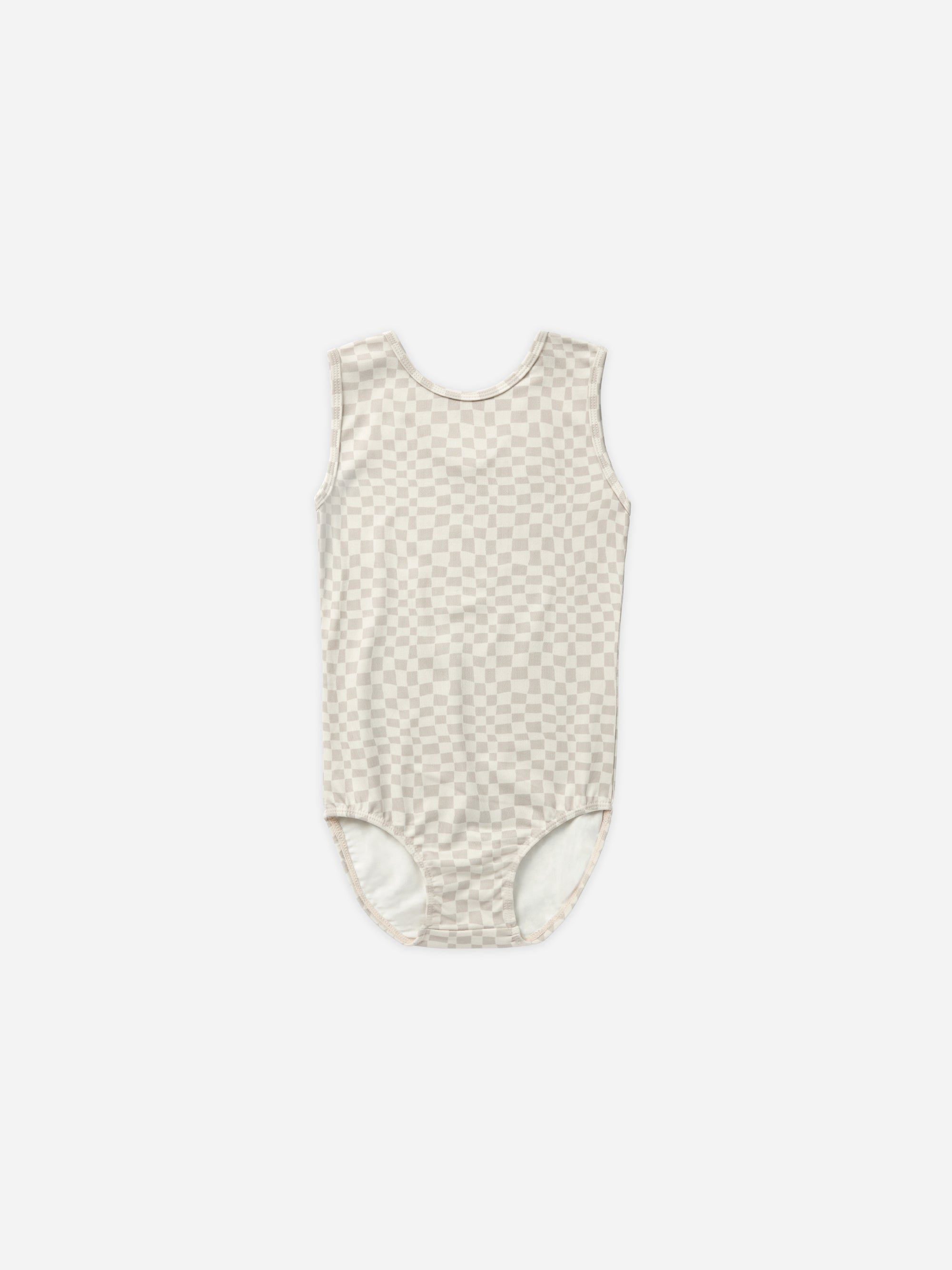Basic Leotard || Dove Check - Rylee + Cru | Kids Clothes | Trendy Baby Clothes | Modern Infant Outfits |