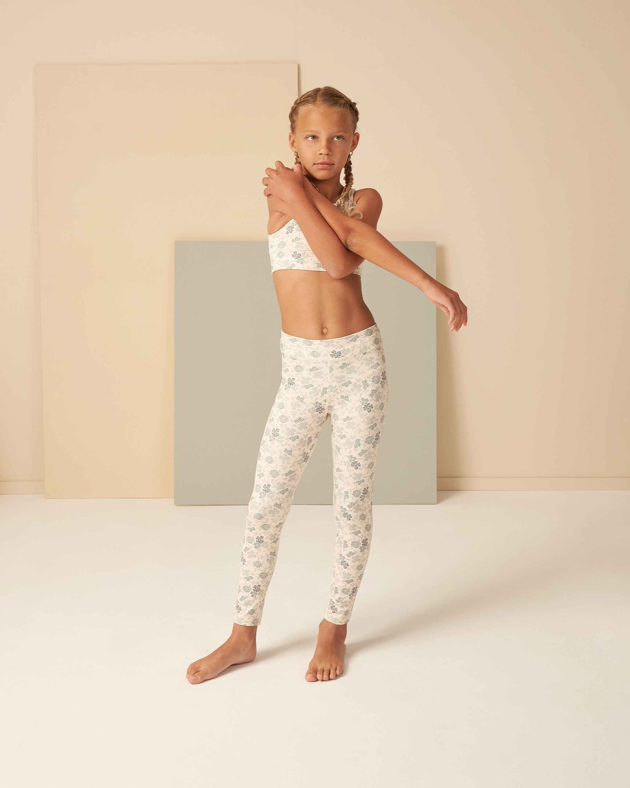 Basic Legging || Blue Floral - Rylee + Cru | Kids Clothes | Trendy Baby Clothes | Modern Infant Outfits |