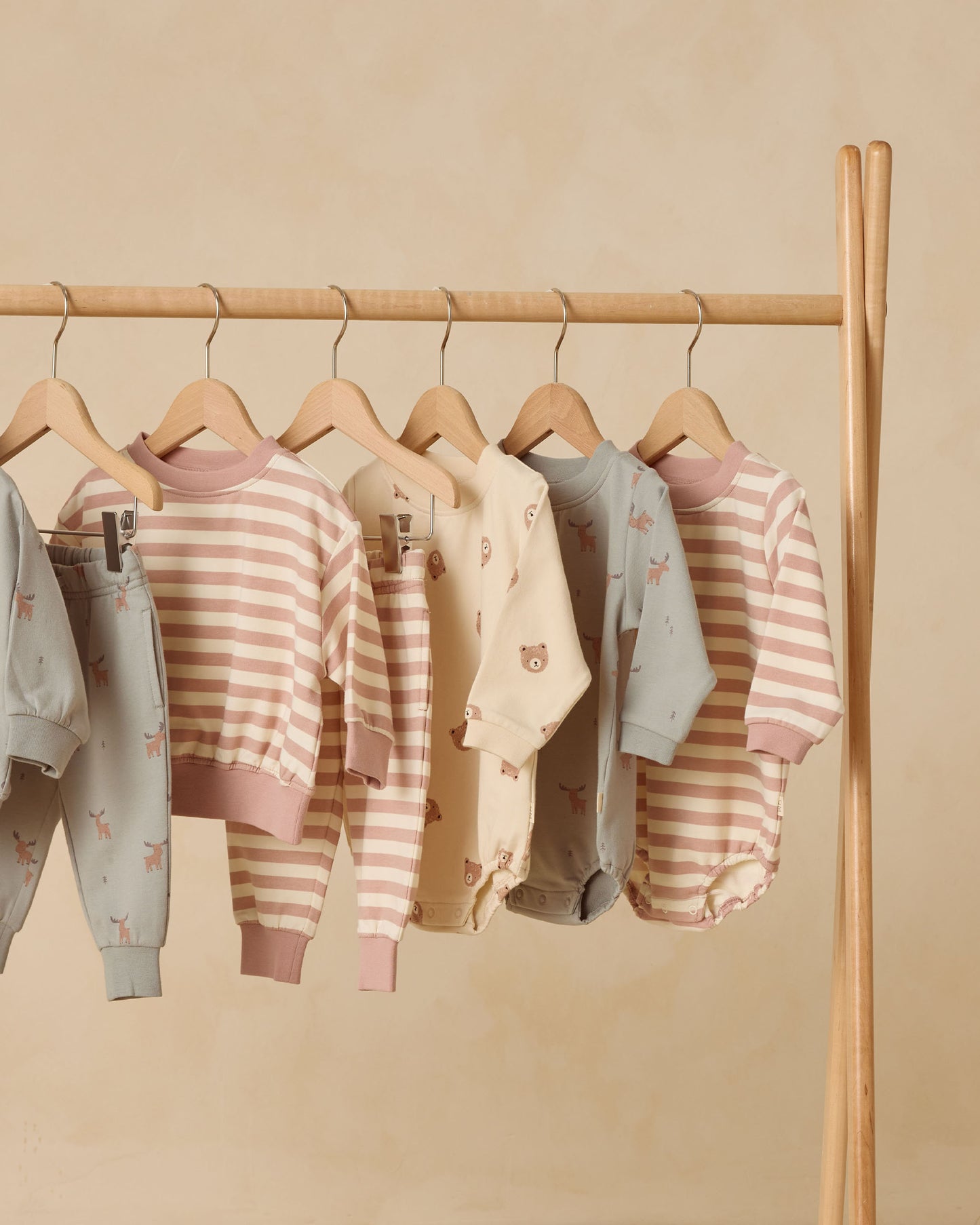 Crewneck Bubble Romper || Moose - Rylee + Cru | Kids Clothes | Trendy Baby Clothes | Modern Infant Outfits |