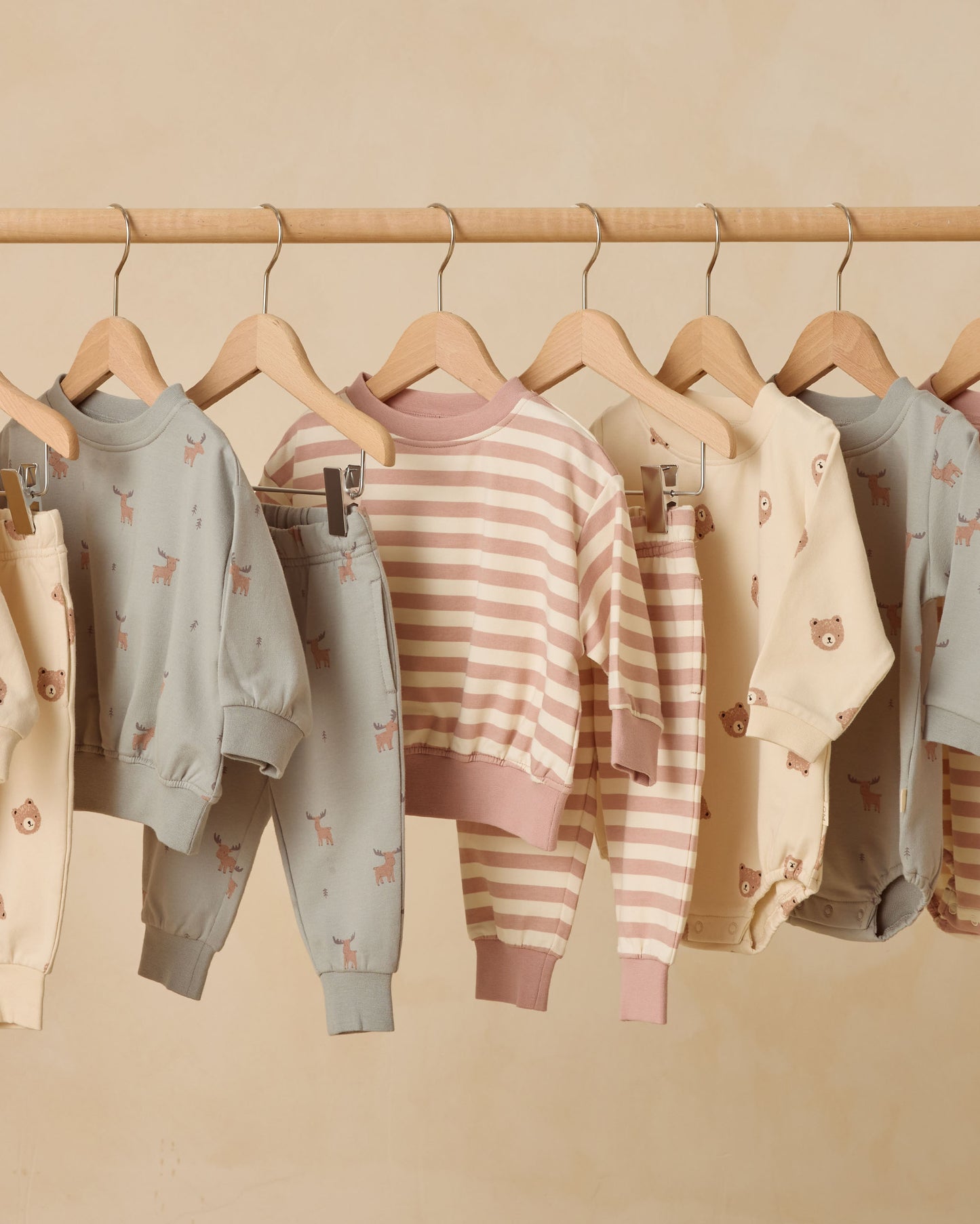 Relaxed Sweatpant || Pink Stripe - Rylee + Cru | Kids Clothes | Trendy Baby Clothes | Modern Infant Outfits |