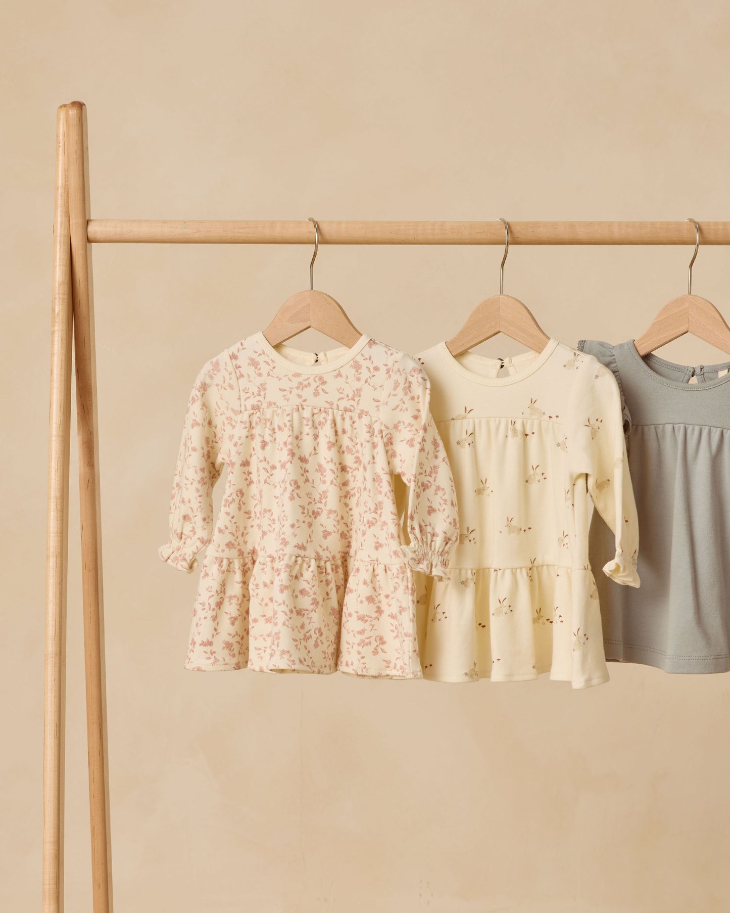 Tiered Jersey Dress || Bunnies - Rylee + Cru | Kids Clothes | Trendy Baby Clothes | Modern Infant Outfits |