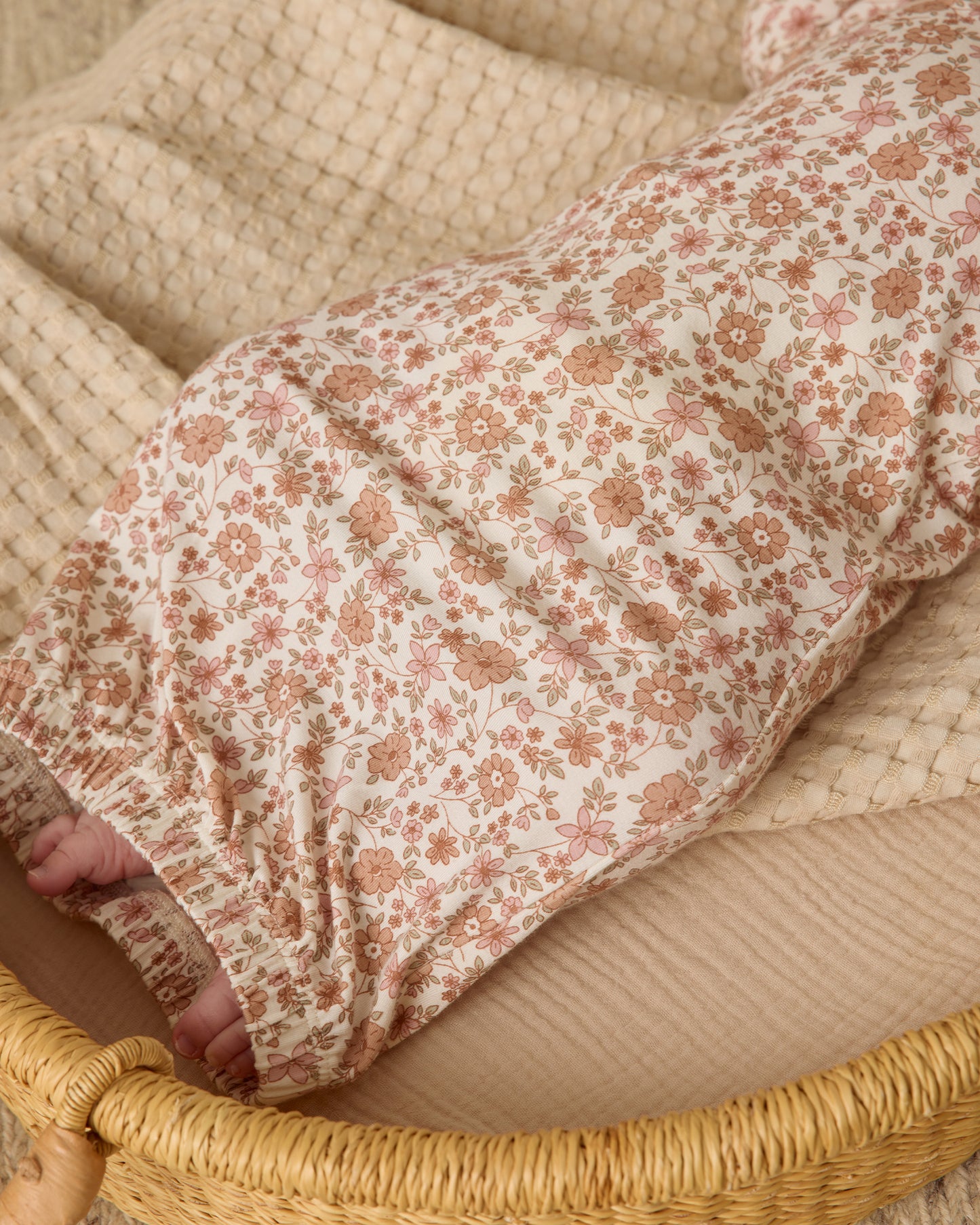 Bamboo Baby Gown + Hat Set || Bloom - Rylee + Cru | Kids Clothes | Trendy Baby Clothes | Modern Infant Outfits |