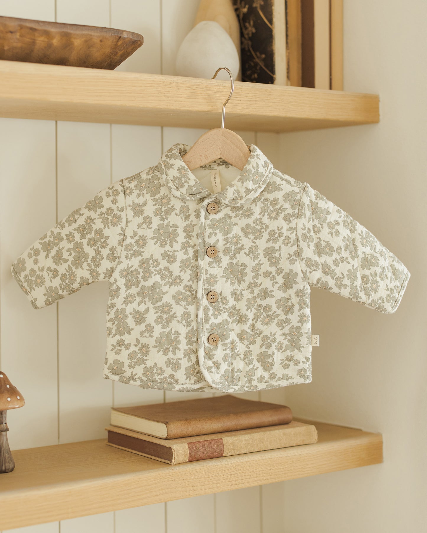 Quilted Jacket || Green Floral - Rylee + Cru | Kids Clothes | Trendy Baby Clothes | Modern Infant Outfits |