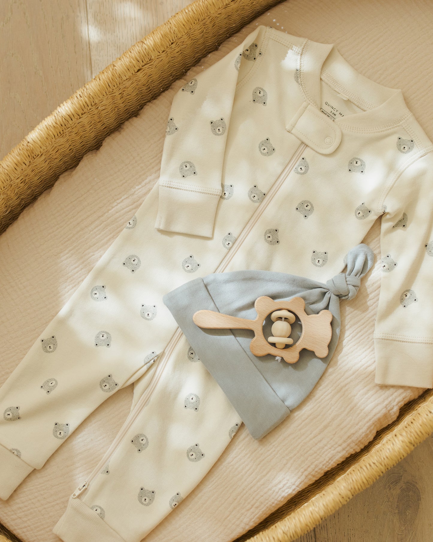 Bamboo Knotted Baby Hat || Steel Blue - Rylee + Cru | Kids Clothes | Trendy Baby Clothes | Modern Infant Outfits |