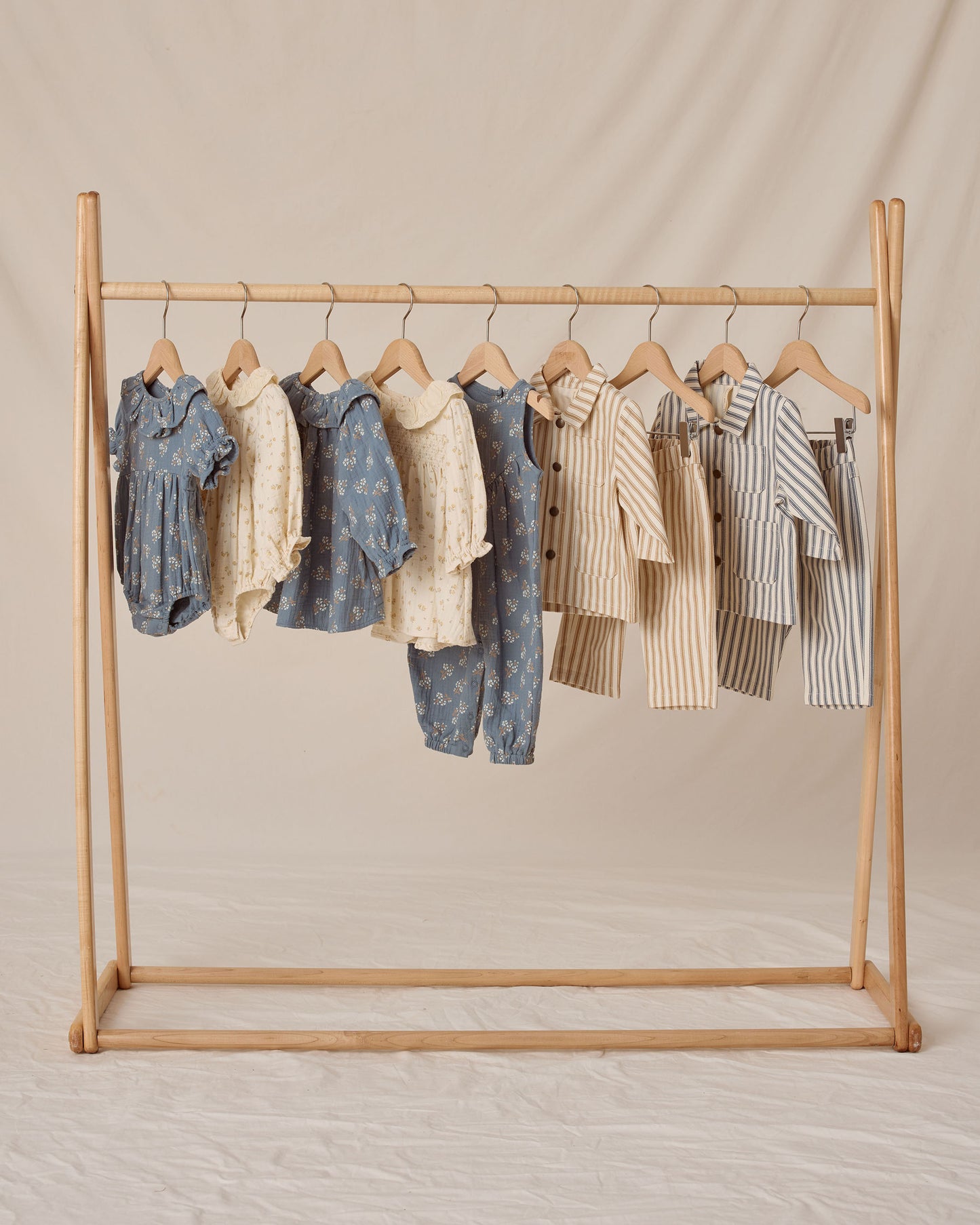 Collared Romper || Blue Floral - Rylee + Cru | Kids Clothes | Trendy Baby Clothes | Modern Infant Outfits |