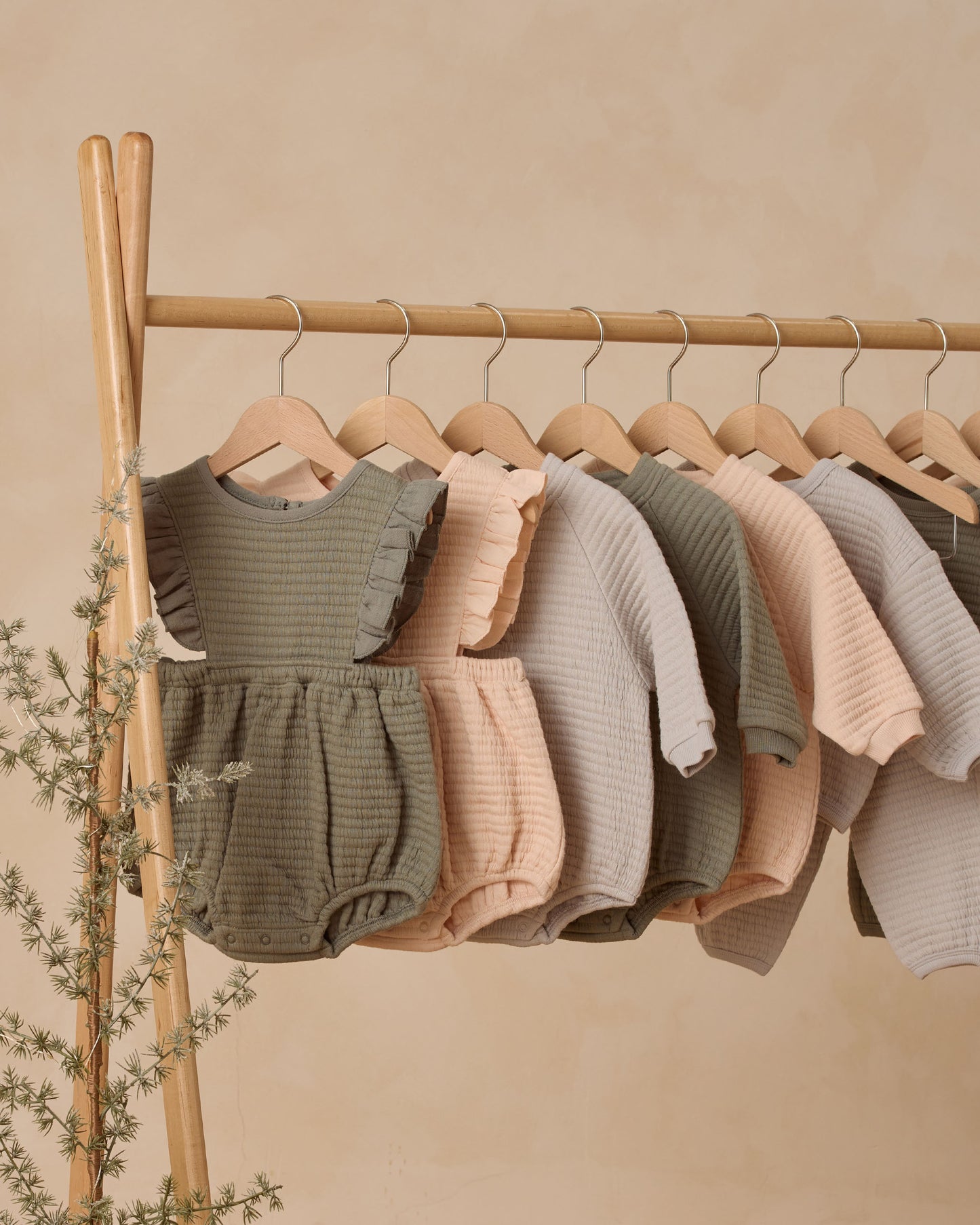 Ruffle Bubble Romper || Forest - Rylee + Cru | Kids Clothes | Trendy Baby Clothes | Modern Infant Outfits |