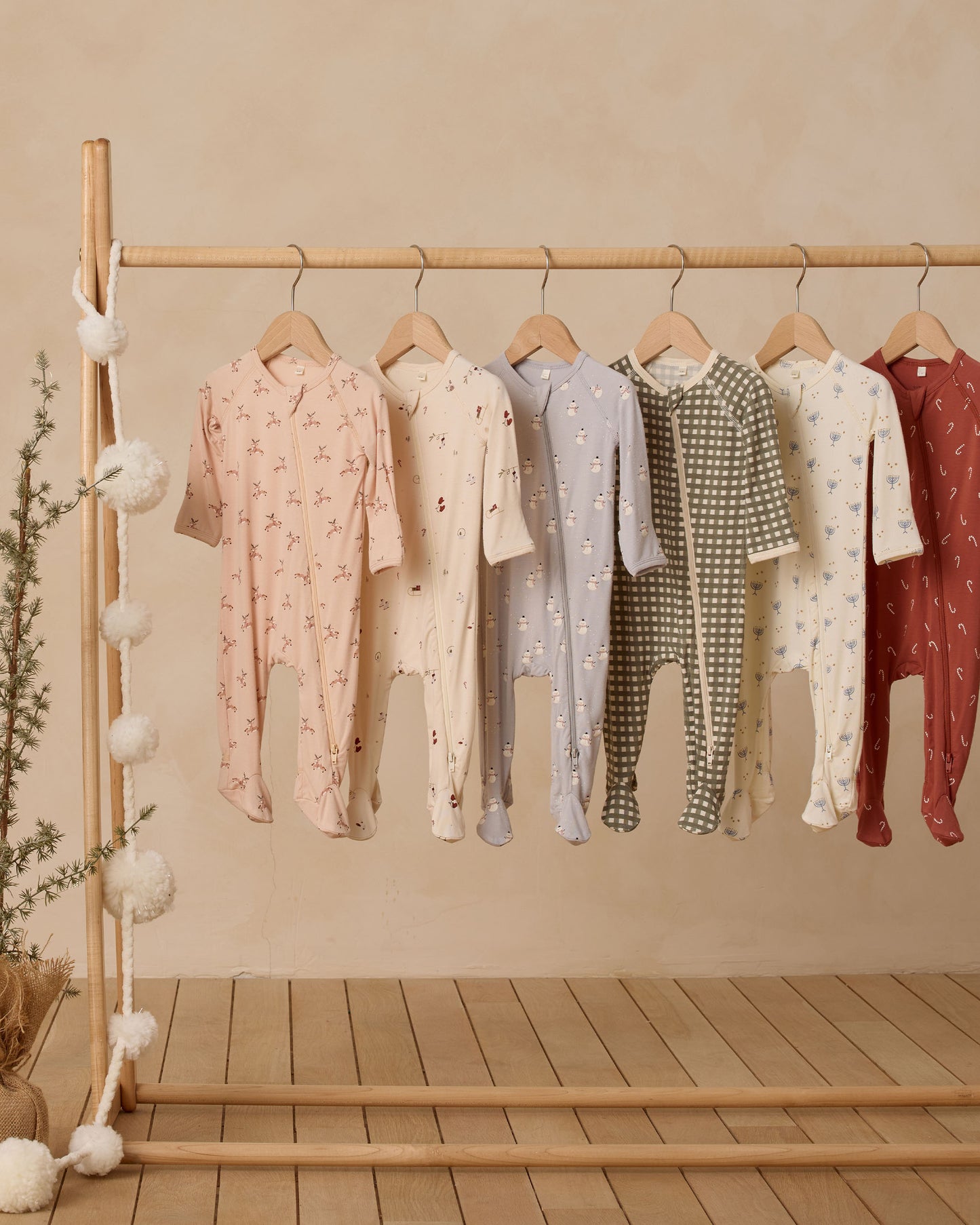 Bamboo Zip Footie || Snowmen - Rylee + Cru | Kids Clothes | Trendy Baby Clothes | Modern Infant Outfits |