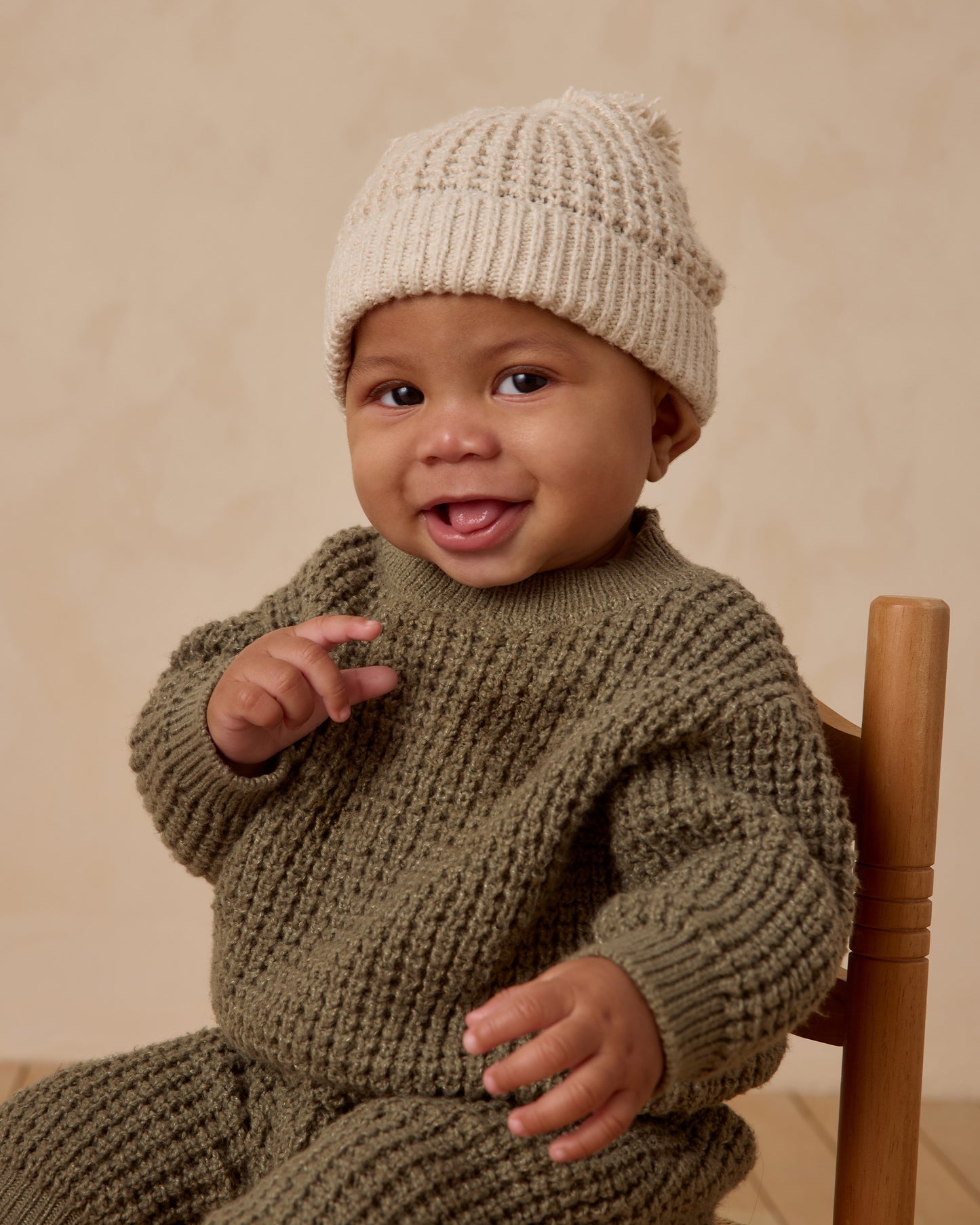 Beanie || Natural - Rylee + Cru | Kids Clothes | Trendy Baby Clothes | Modern Infant Outfits |