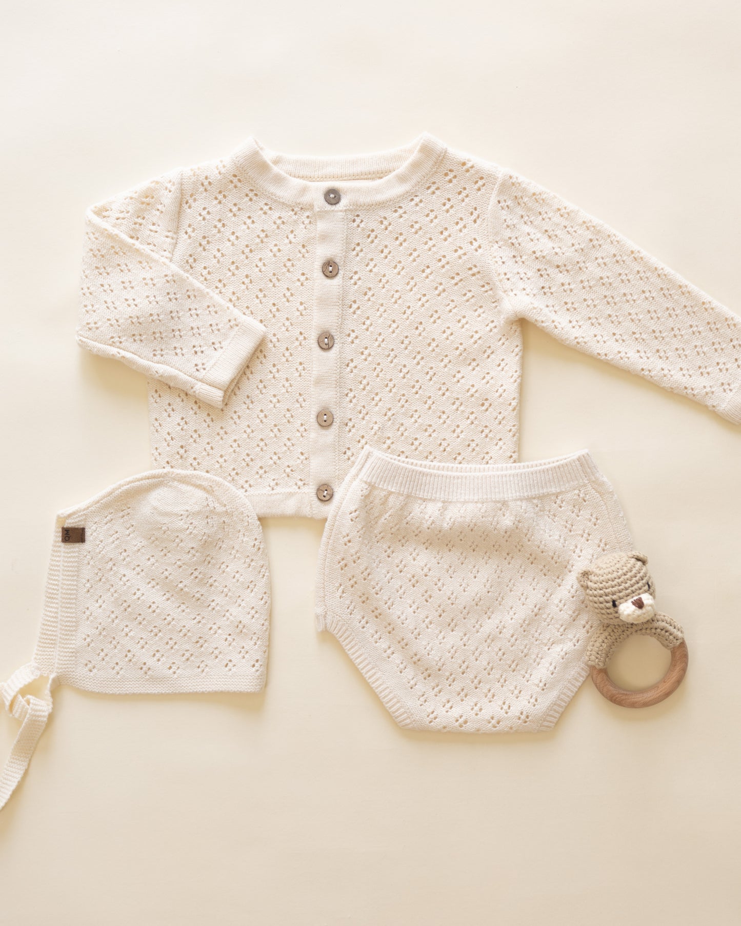 Knit Bonnet || Natural - Rylee + Cru | Kids Clothes | Trendy Baby Clothes | Modern Infant Outfits |