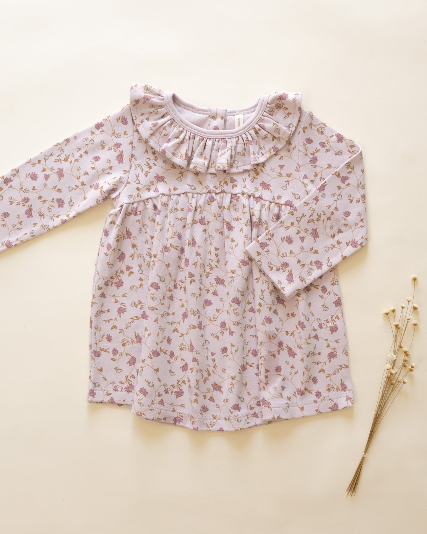 Ruffle Collar Jersey Dress || Garden - Rylee + Cru | Kids Clothes | Trendy Baby Clothes | Modern Infant Outfits |