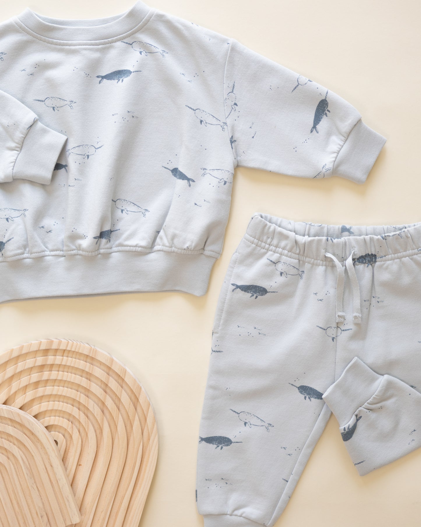 Relaxed Fleece Sweatshirt || Narwhals - Rylee + Cru | Kids Clothes | Trendy Baby Clothes | Modern Infant Outfits |