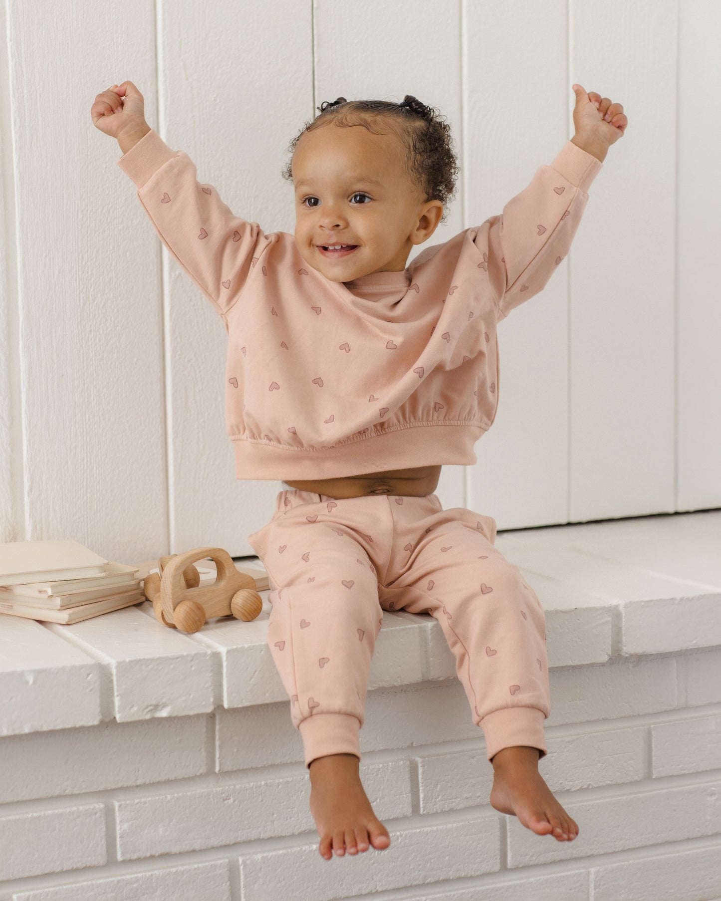 Relaxed Sweatshirt Hearts - Rylee + Cru | Kids Clothes | Trendy Baby Clothes | Modern Infant Outfits |