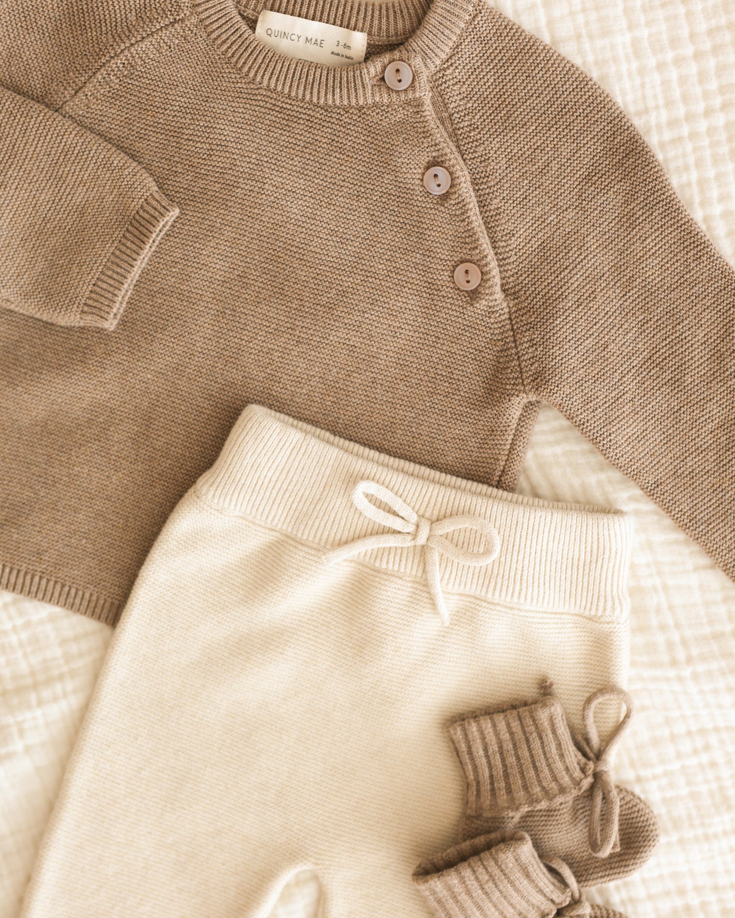 Knit Pant || Heathered Natural - Rylee + Cru | Kids Clothes | Trendy Baby Clothes | Modern Infant Outfits |