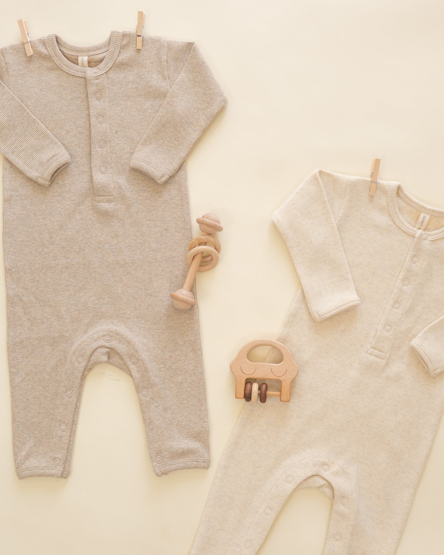 Ribbed Baby Jumpsuit || Taupe - Rylee + Cru | Kids Clothes | Trendy Baby Clothes | Modern Infant Outfits |