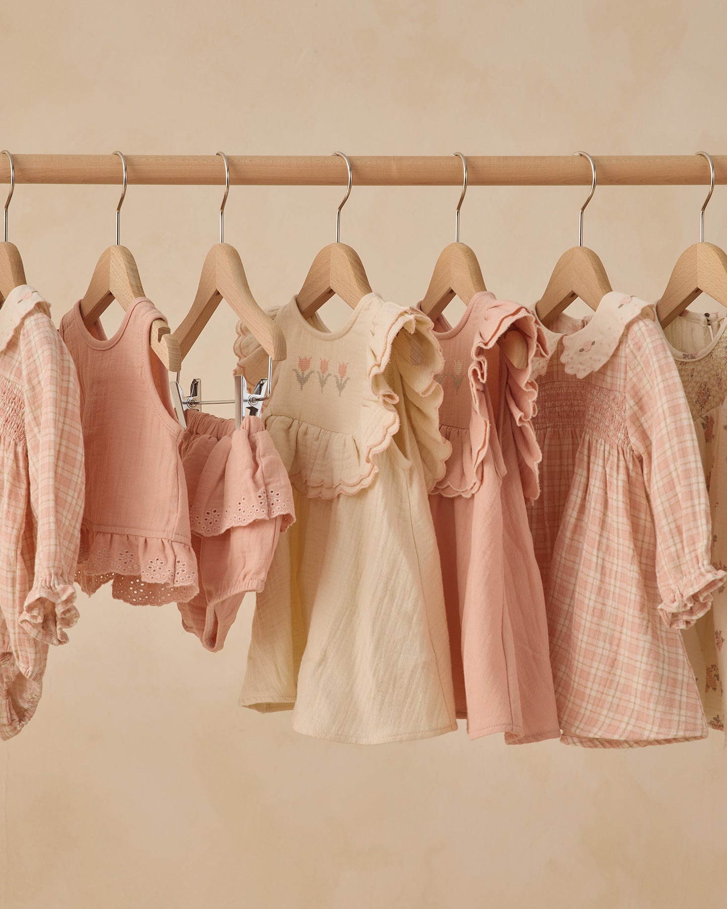 Lulu Dress Natural - Rylee + Cru | Kids Clothes | Trendy Baby Clothes | Modern Infant Outfits |