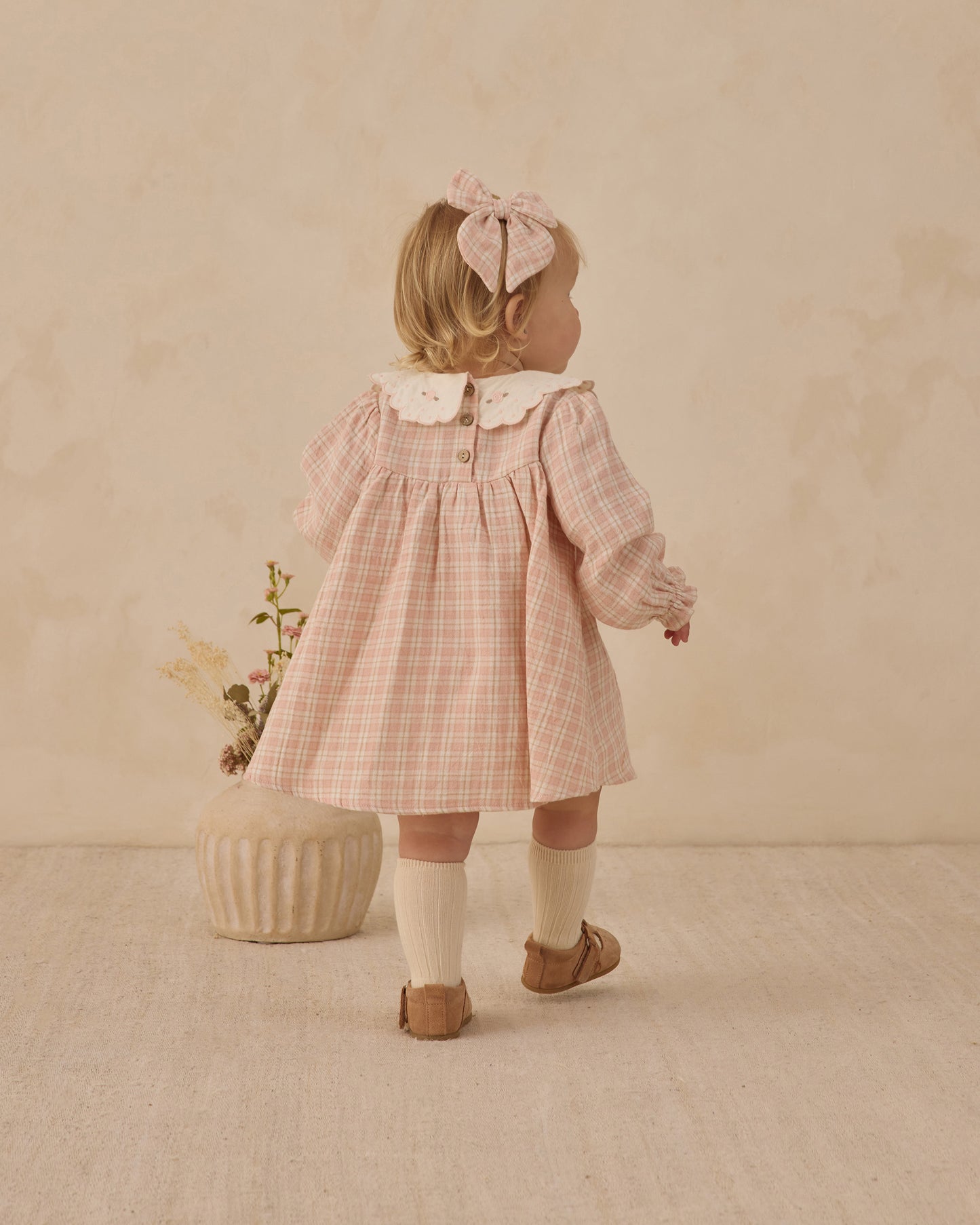 Bow Pink Plaid - Rylee + Cru | Kids Clothes | Trendy Baby Clothes | Modern Infant Outfits |