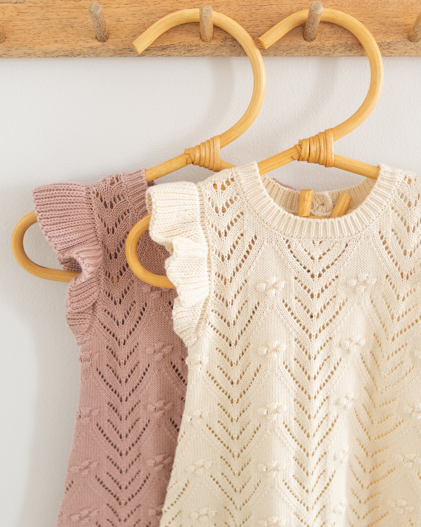 Mira Knit Romper Natural - Rylee + Cru | Kids Clothes | Trendy Baby Clothes | Modern Infant Outfits |