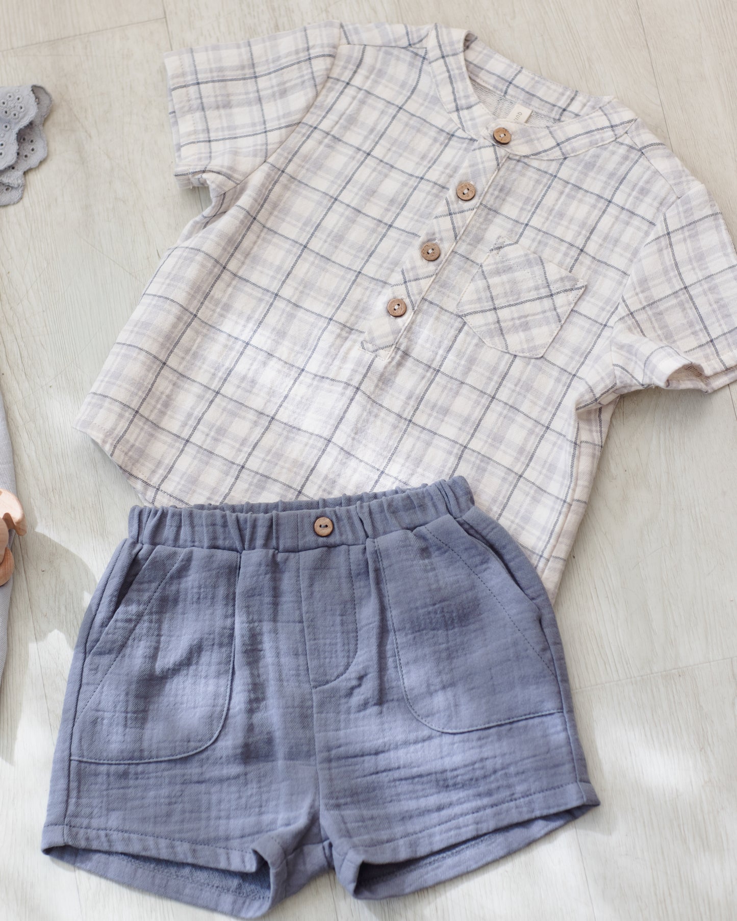 Jaxson Shirt Blue Plaid - Rylee + Cru | Kids Clothes | Trendy Baby Clothes | Modern Infant Outfits |